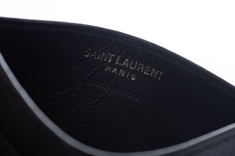 Saint Laurent Paris Saint Laurent, black leather card holder with logo Size ONE SIZE - 5 Thumbnail
