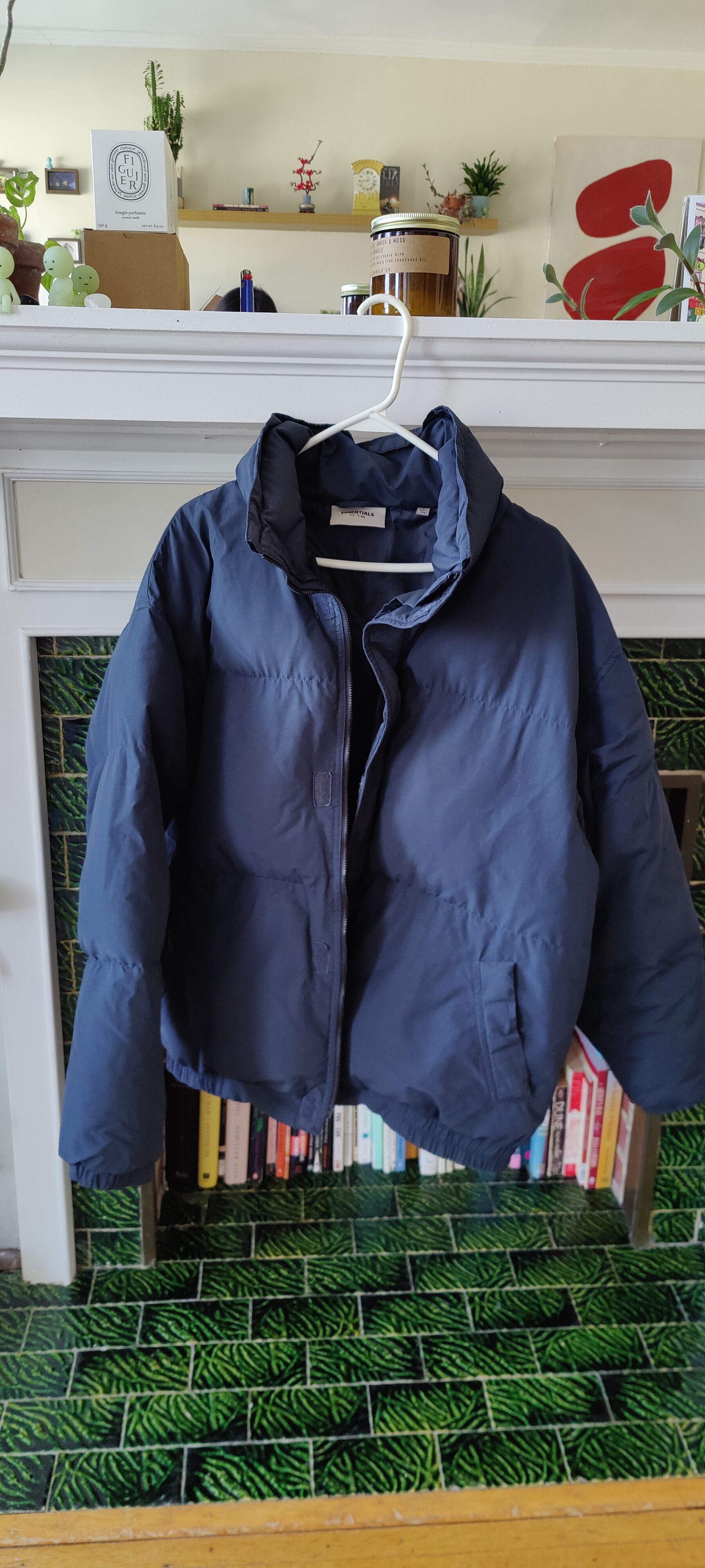 Fear Of God Essentials SSense Exclusive Navy puffer