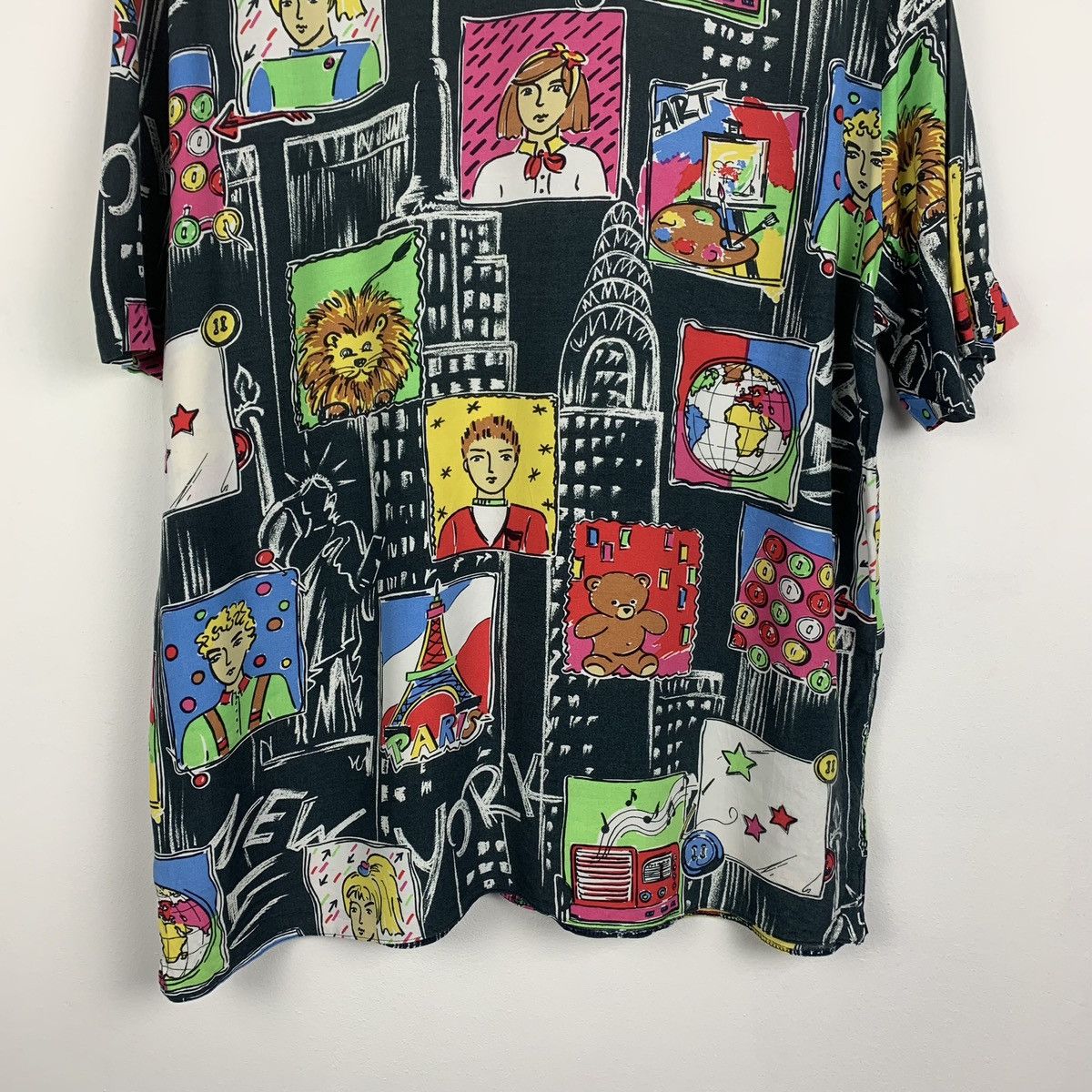 Vintage Crazy Art Vintage Shirt Short Sleeve Abstract Pattern 90’s Size US XS / EU 42 / 0 - 11 Thumbnail