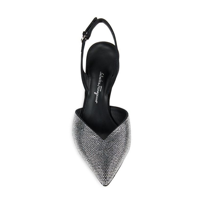 Salvatore Ferragamo Salvatore Ferragamo Ileen 70 Crystal-Embellished Pumps sz. 7 Size US 7 / IT 37 - 5 Thumbnail
