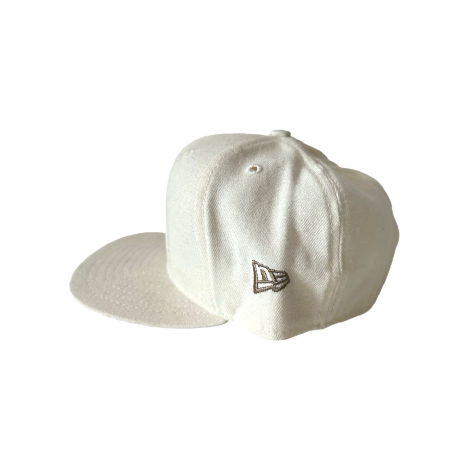 New Era VINTAGE New Era Hat Baseball Cap Mens 7 1/8 White USA Deadstock NWOT 90s Wool Blend Fitted Size ONE SIZE - 3 Thumbnail