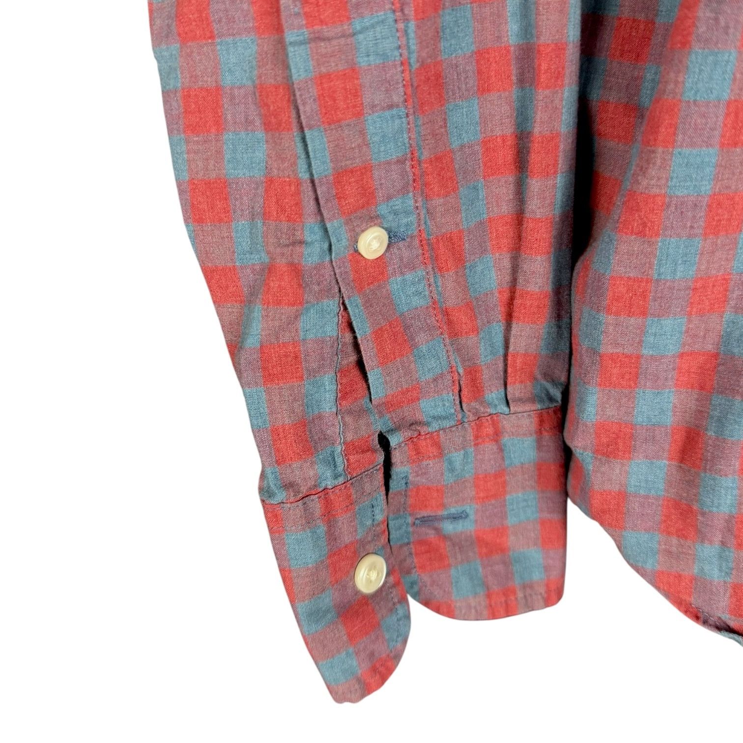 J.Crew Men's J.Crew Red & Blue Check Plaid Untucked Button Down - S Size US S / EU 44-46 / 1 - 2 Thumbnail