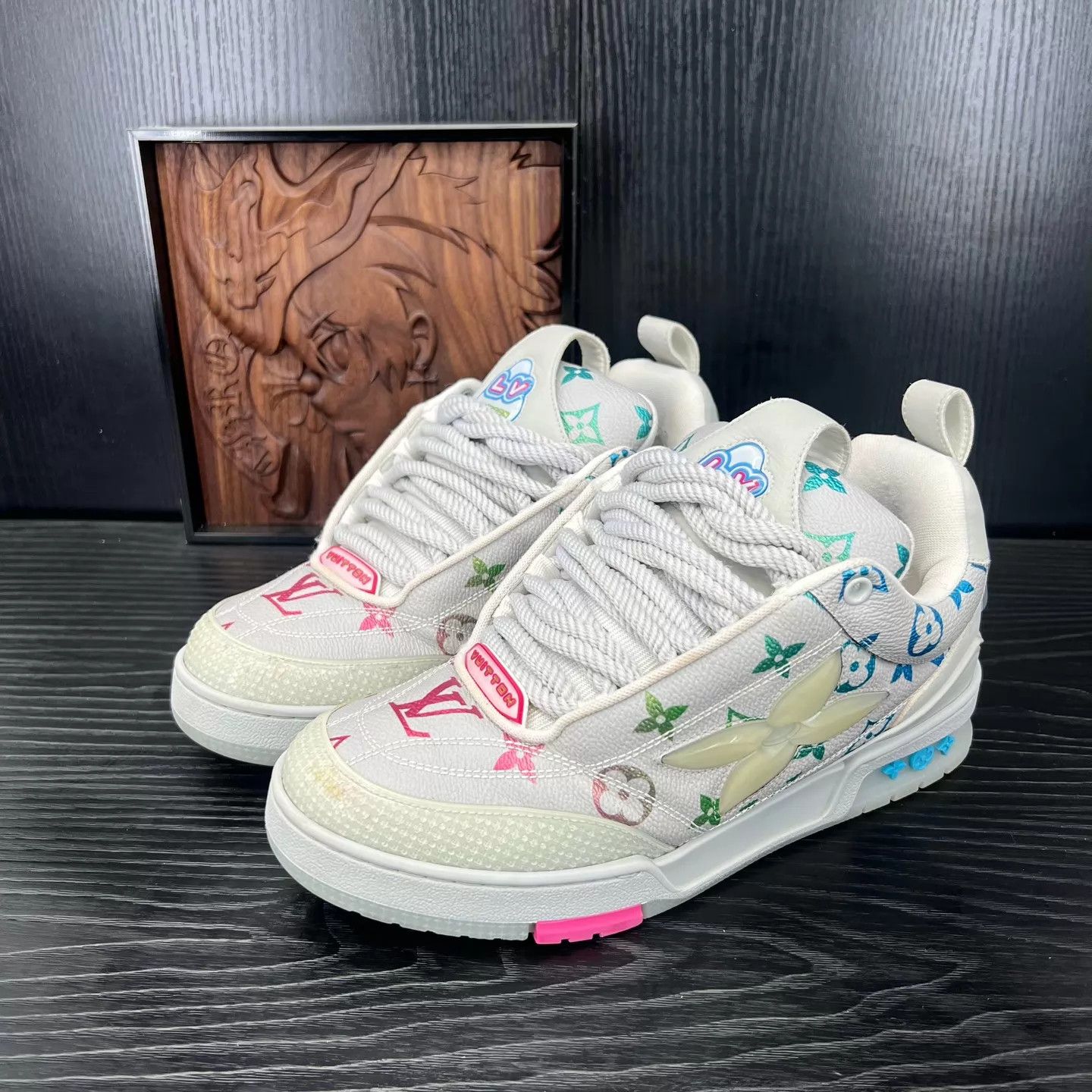 Louis Vuitton LV skate shoes gray multi logo 5 Size US 6 / EU 39 - 1 Thumbnail