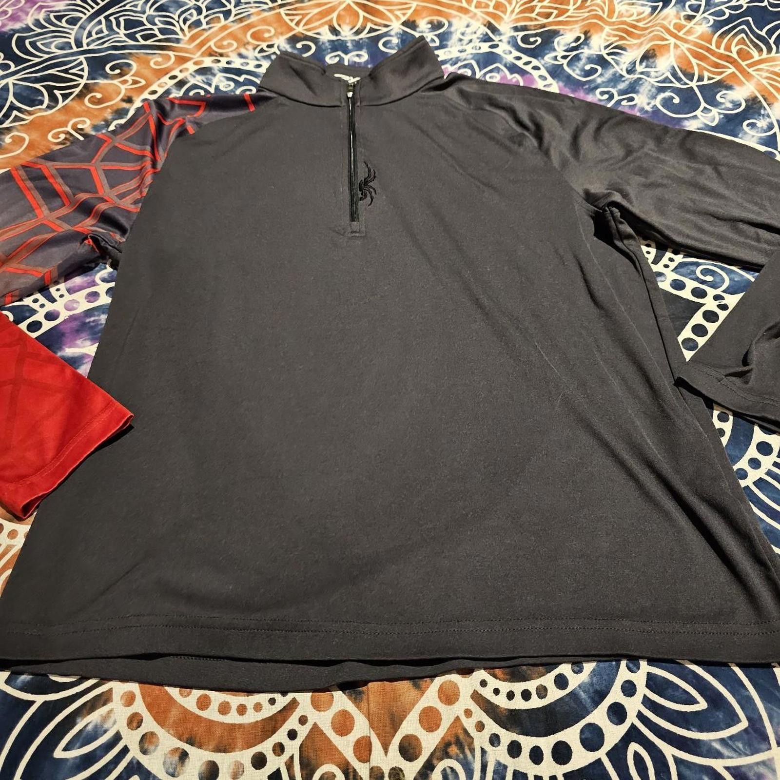 Spyder Spyder Men's Grey and Red Quarter Zip Jacket Size US M / EU 48-50 / 2 - 2 Thumbnail