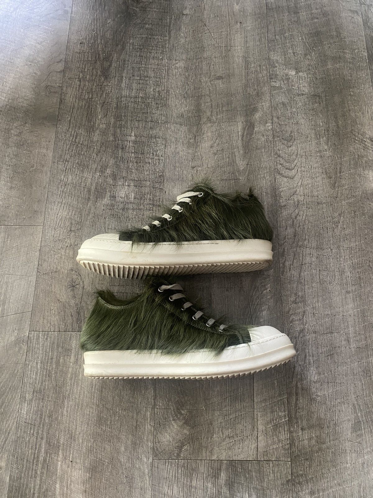 Rick Owens × Rick Owens Drkshdw Rick owens grinch pony hair ramone 
