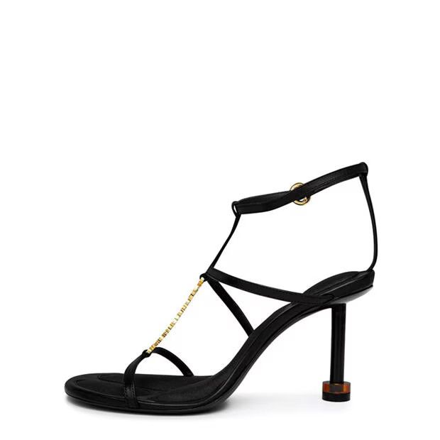 Jacquemus o1g2r1mq1024 Heeled Sandals in Black Size US 8 / IT 38 - 2 Thumbnail