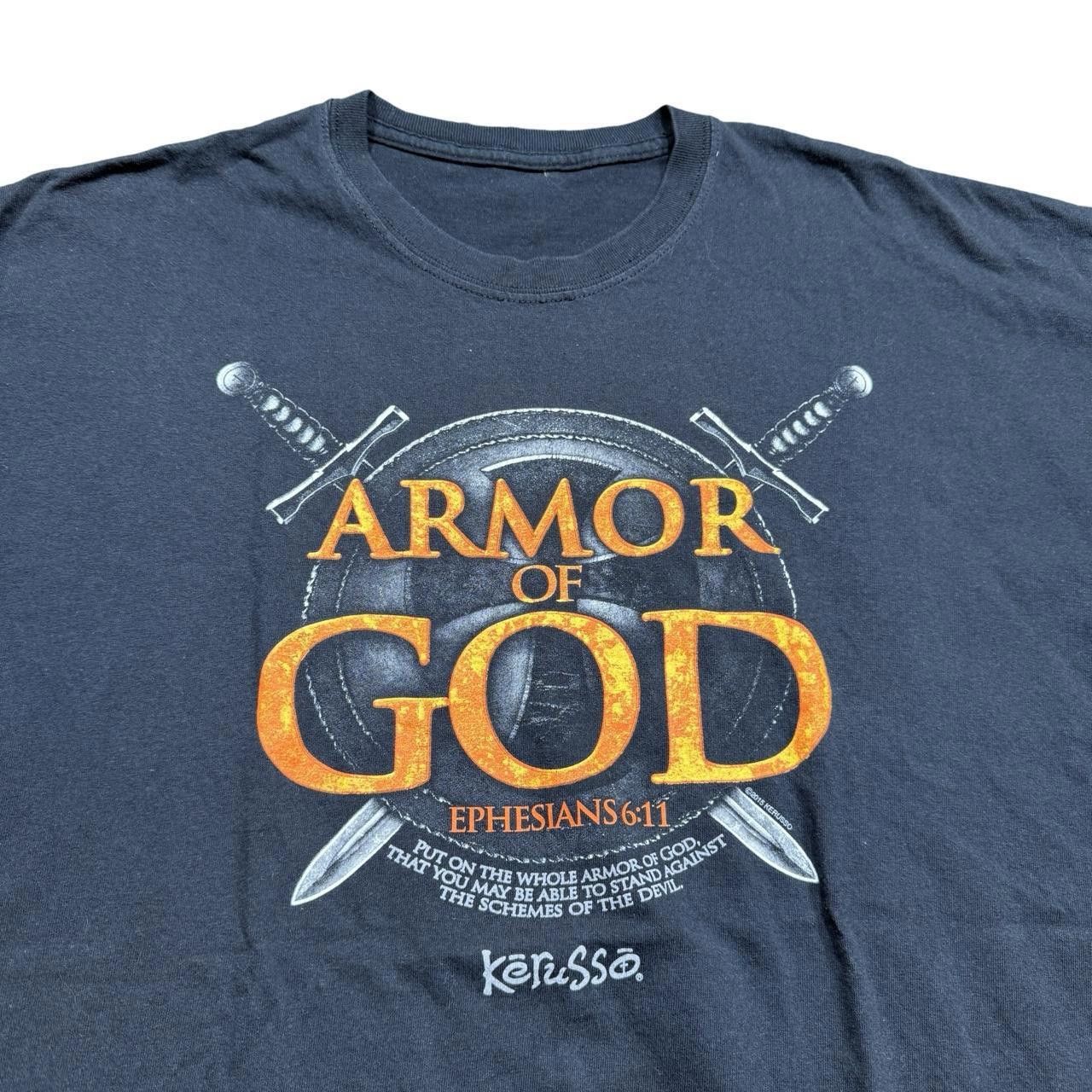 Designer Armor of God Kerusso Y2K Christian Bible T-Shirt Size US XL / EU 56 / 4 - 2 Thumbnail