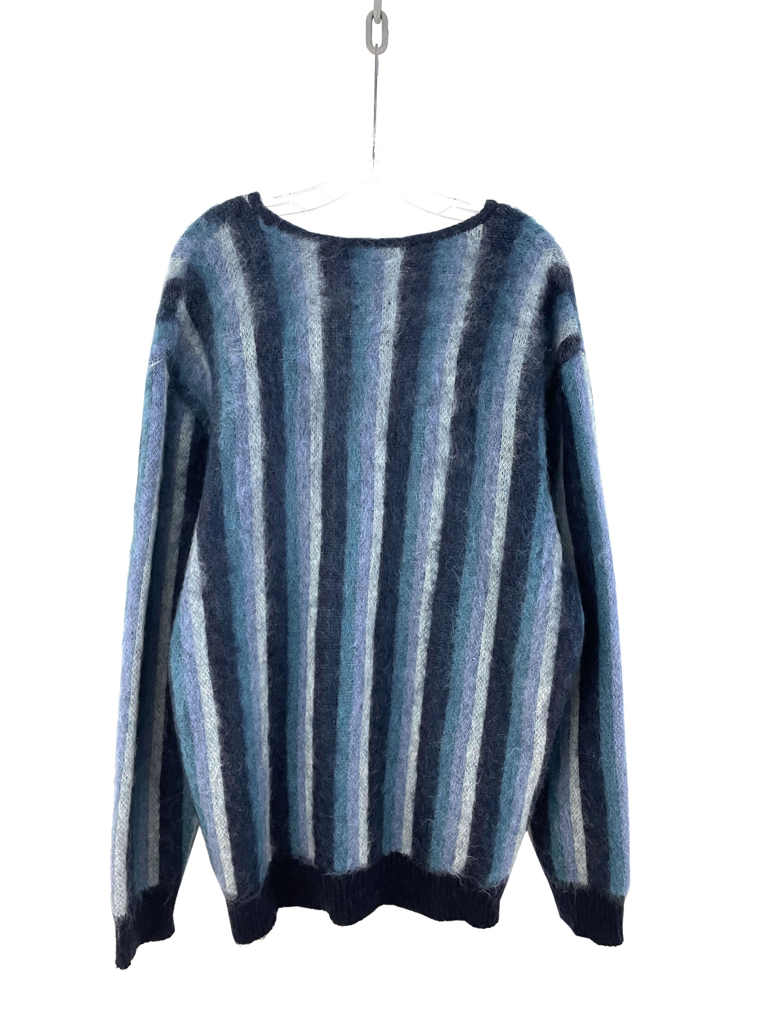 Needles Beams Striped Mohair Cardigan Size US L / EU 52-54 / 3 - 5 Thumbnail