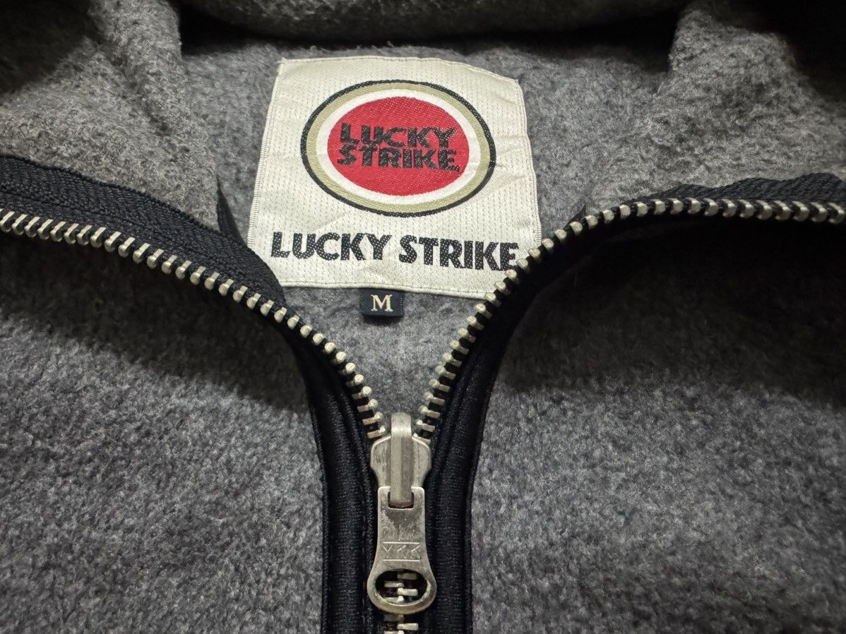 Vintage Vintage Lucky Strike Fleece Jacket Size US M / EU 48-50 / 2 - 5 Thumbnail