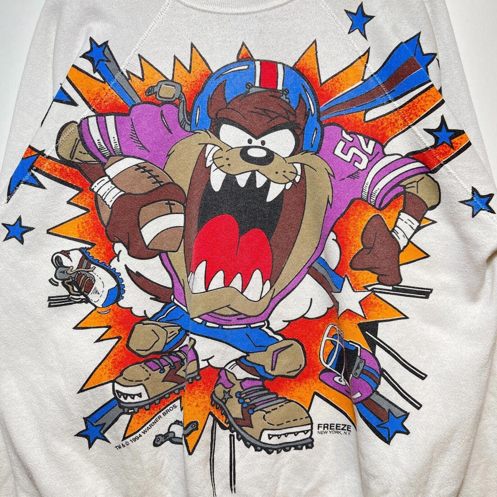 Tultex × Vintage Vintage 90s Freeze Looney Tunes Taz Sweatshirt XL Size US XL / EU 56 / 4 - 4 Thumbnail