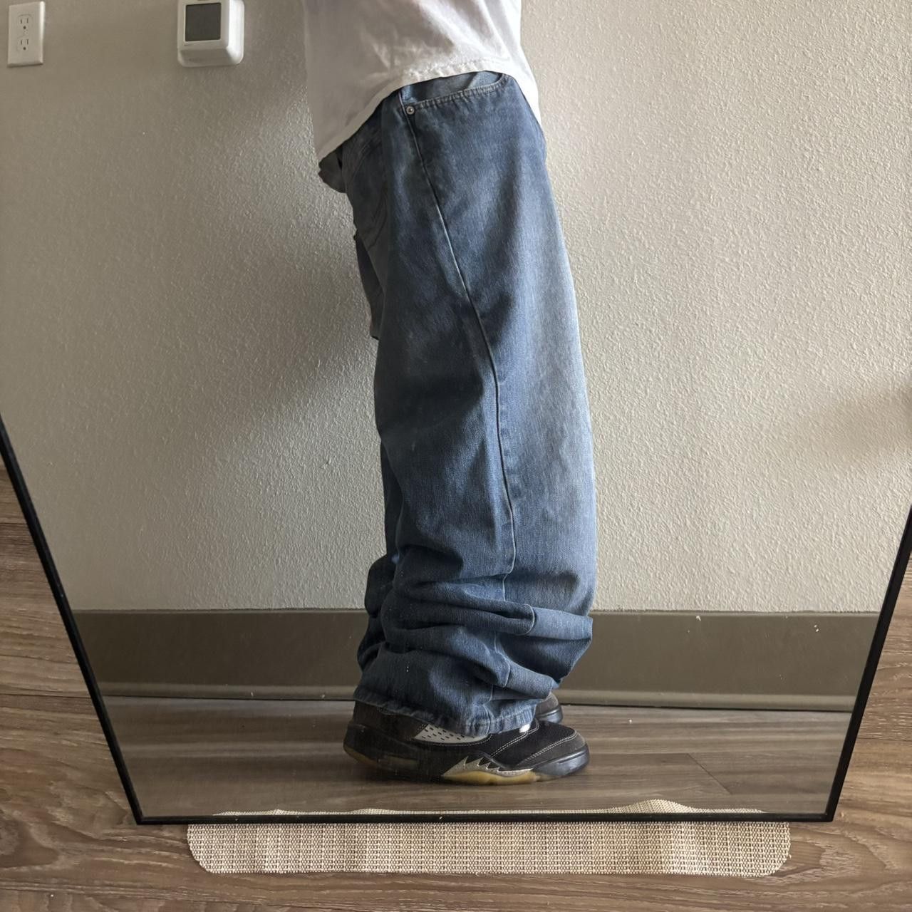 Japanese Brand Crazy Vintage Y2K/2000s Baggy Grunge Skater Denim Jeans! 42x32 Size US 42 / EU 58 - 2 Thumbnail