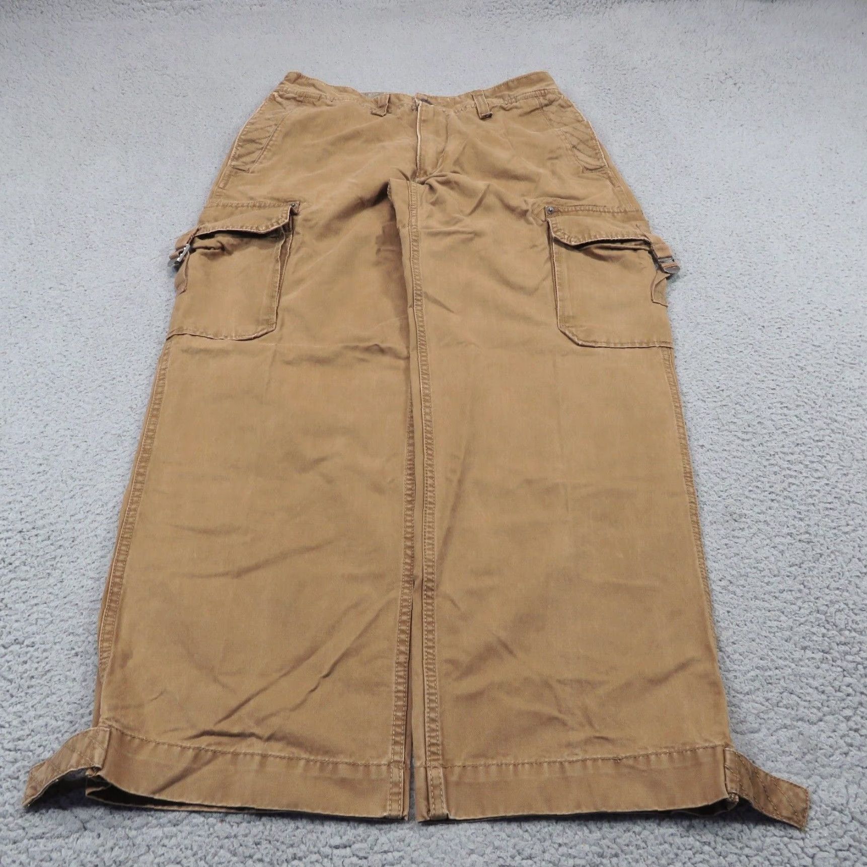 Old Navy VTG Old Navy Pants Mens 32 Baggy Cargo Wide-Leg Khaki 90s Grunge USA Fatigues Cartoon? Size US 32 / EU 48 - 2 Thumbnail