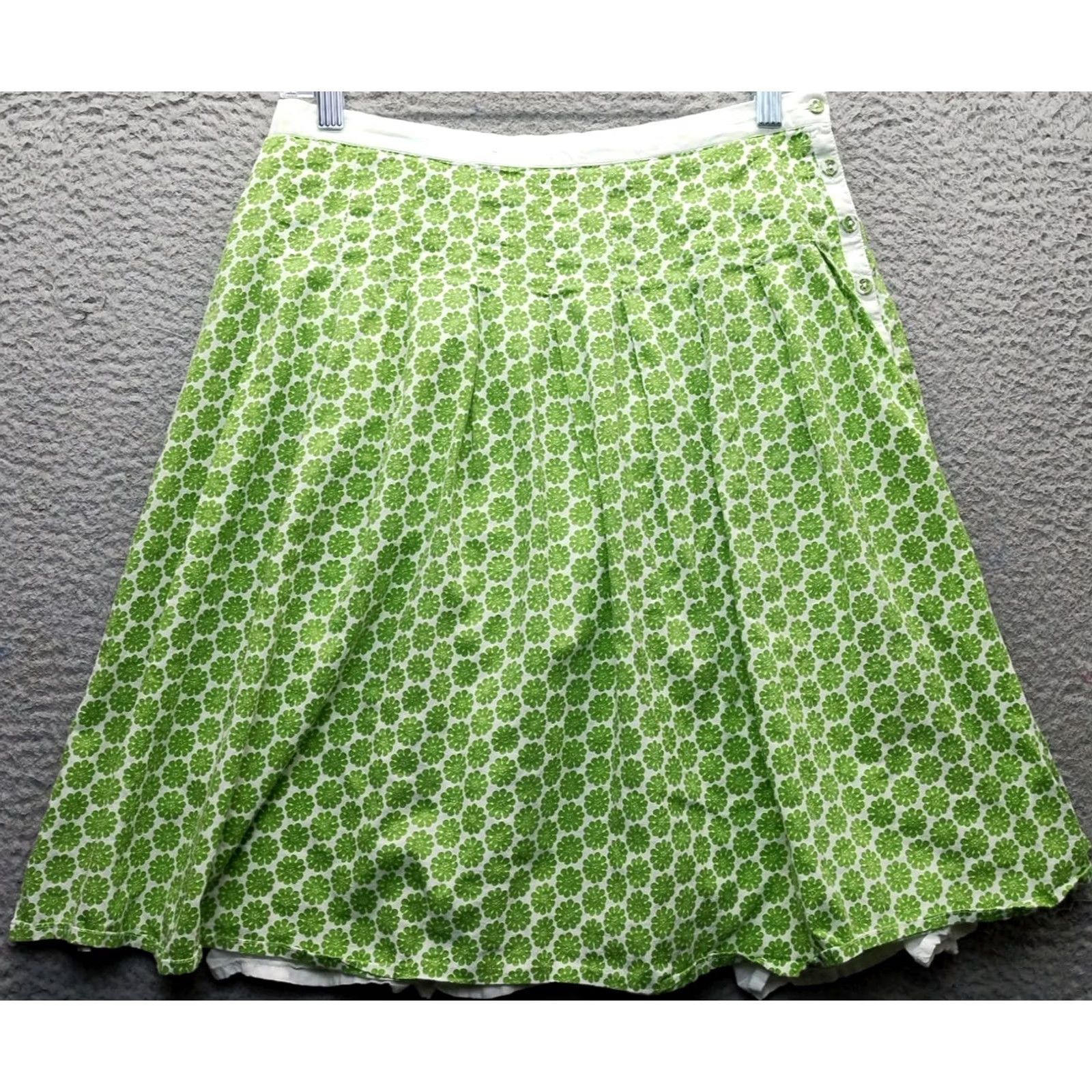 Boden Boden Womens 10 Floral A-Line Skirt Regular Size 10 Multicolor Pleated Lined Buttoned Side Button Shape: Short? Size 32" / US 10 / IT 46 - 2 Thumbnail