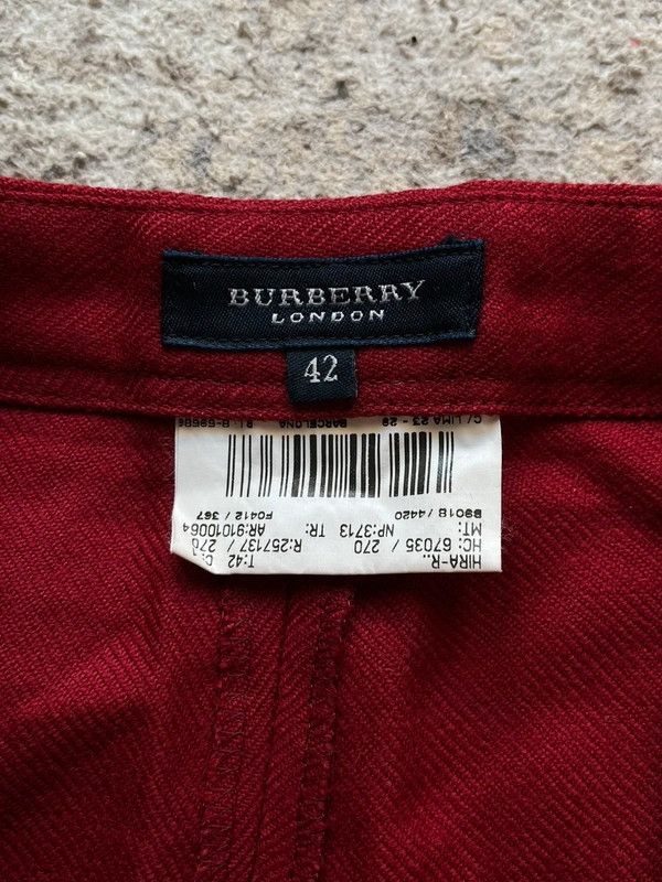 Burberry Burberry London Sz 42 / XL Red New Wool Pants 2000s Spain Size 36" / US 14 / IT 50 - 8 Thumbnail