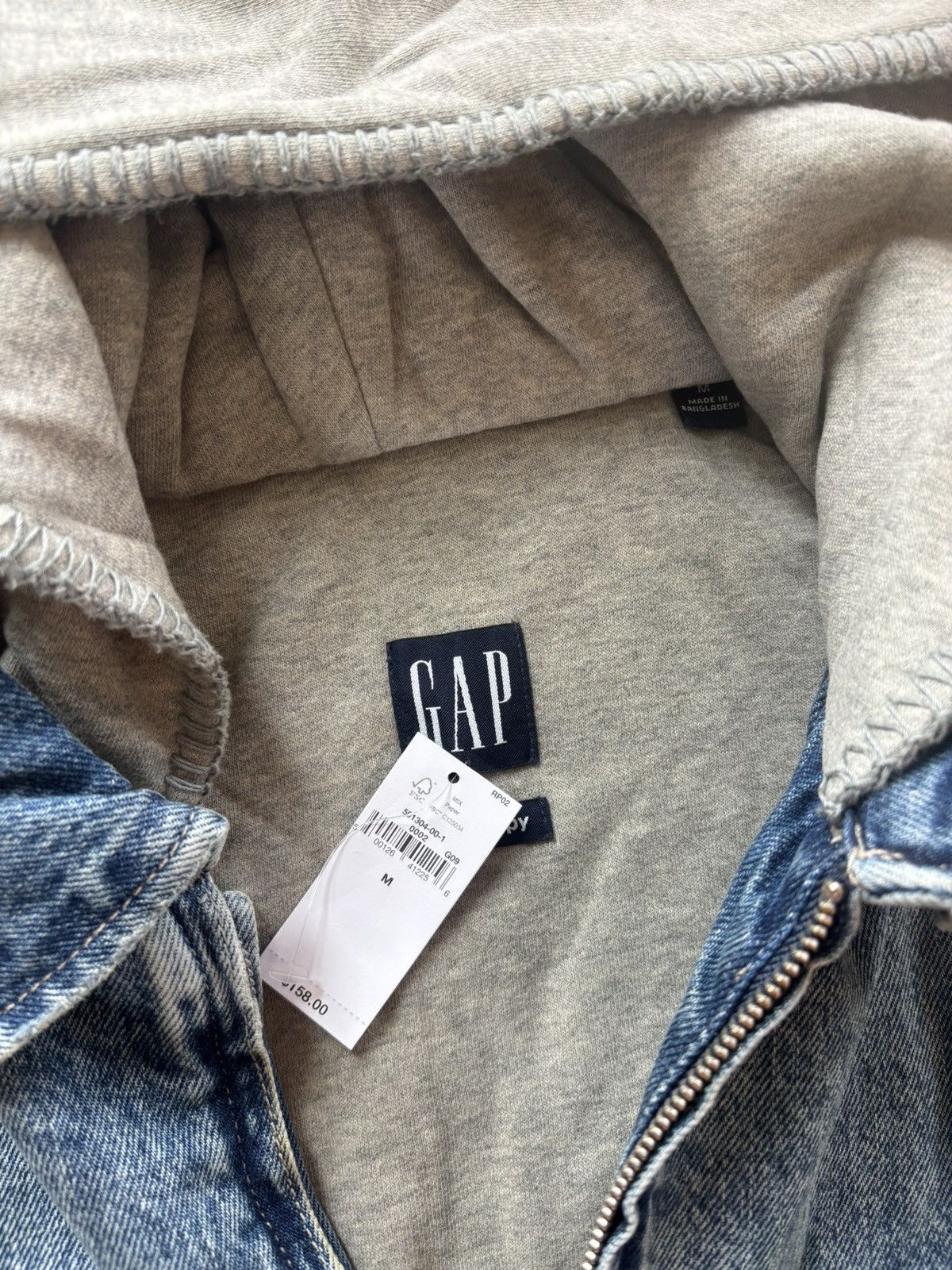 Gap × Madhappy Gap x MadHappy Hooded Workwear Denim Fleece Jacket Size US M / EU 48-50 / 2 - 3 Thumbnail