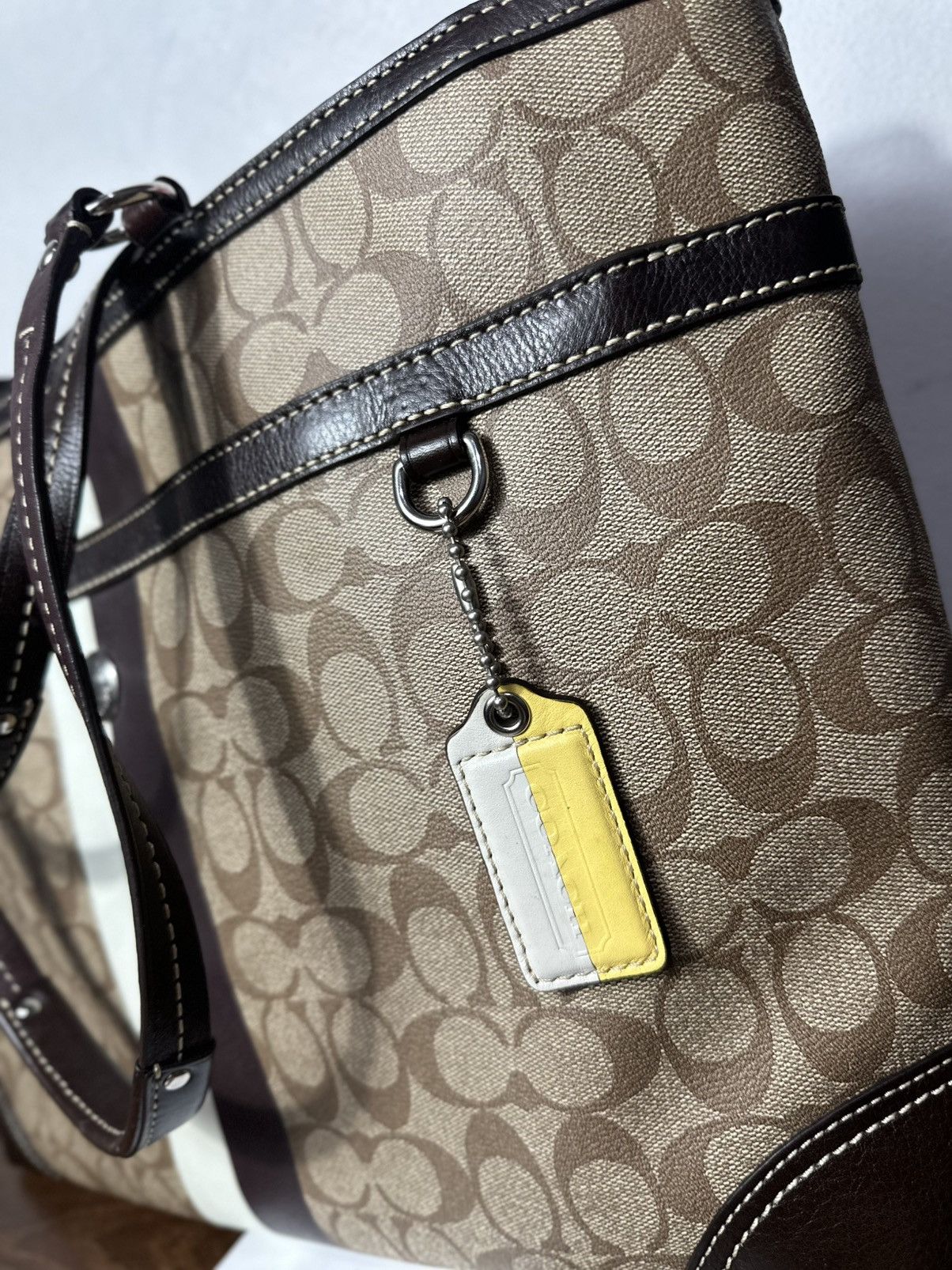 Coach Authentic Coach Heritage Stripe Large Tote bag Size ONE SIZE - 3 Thumbnail