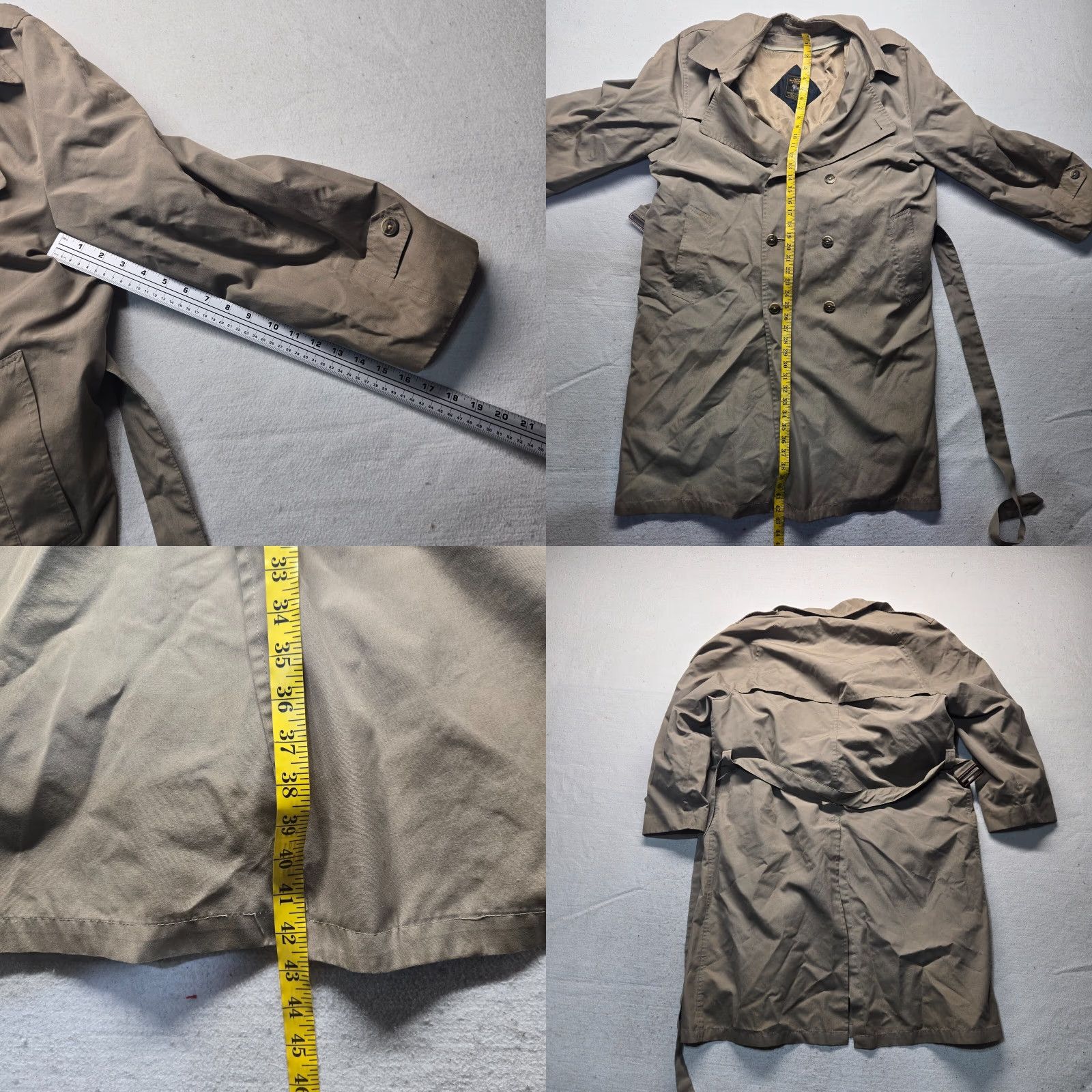 Hart Schaffner Marx Hart Schaffner Marx Coat Trench Wool Beig e Double-Breasted Belted Removable Wool Liner 48L Mens Size US M / EU 48-50 / 2 - 9 Thumbnail