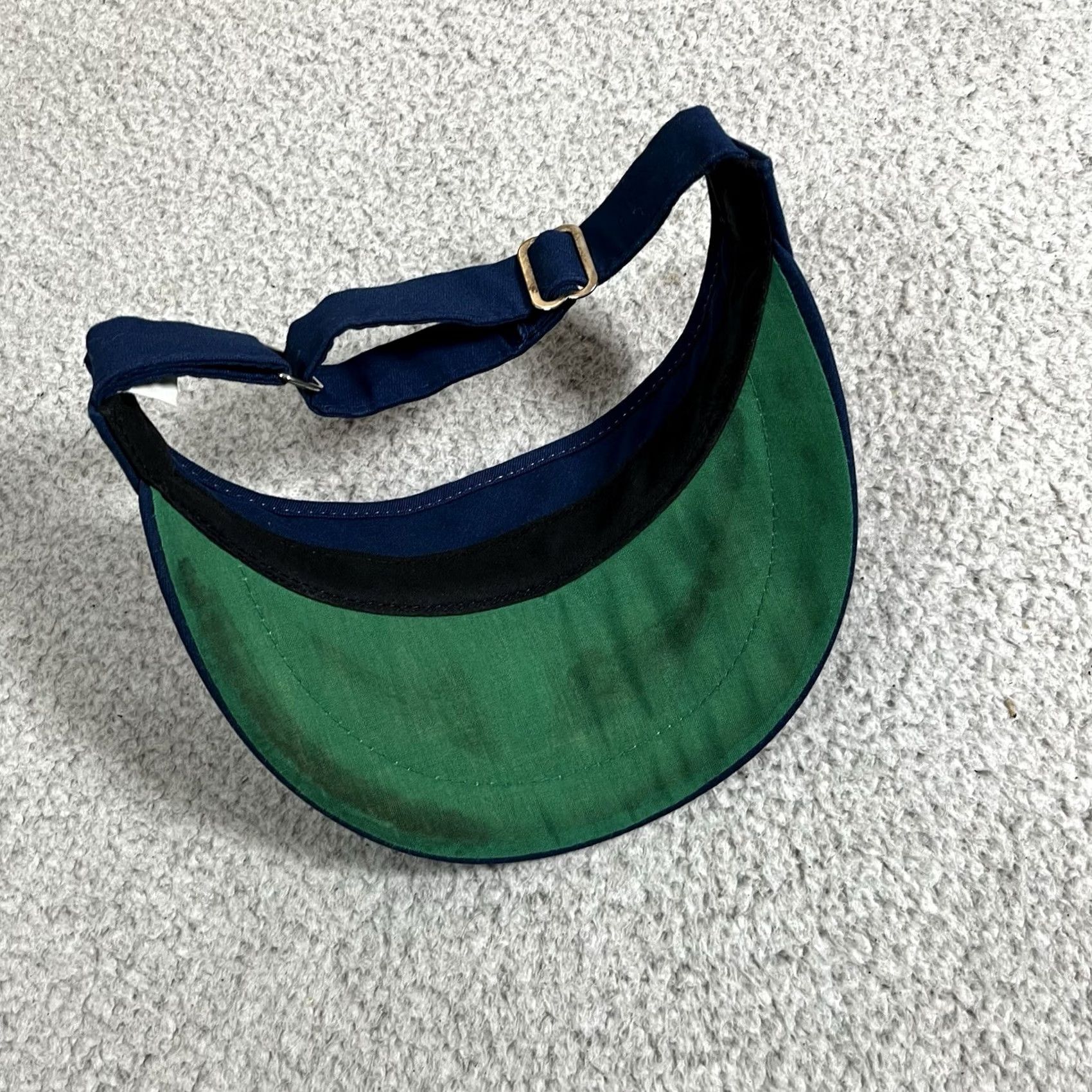 Apple VINTAGE Apple Visor Hat Blue Adjustable One Size Cotton Mens 90s USA Macintosh Size ONE SIZE - 2 Thumbnail