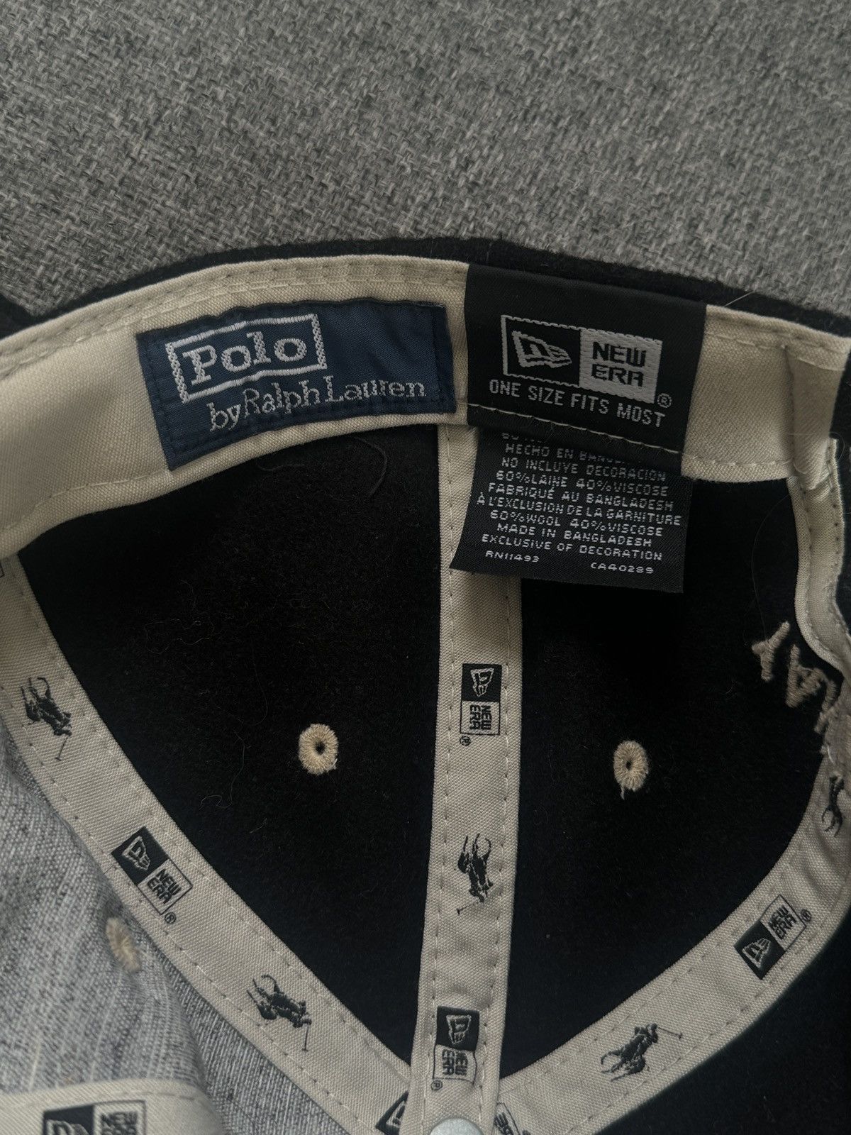 New Era × Polo Ralph Lauren Ralph Lauren x New Era Wool Black Cap Size ONE SIZE - 5 Thumbnail