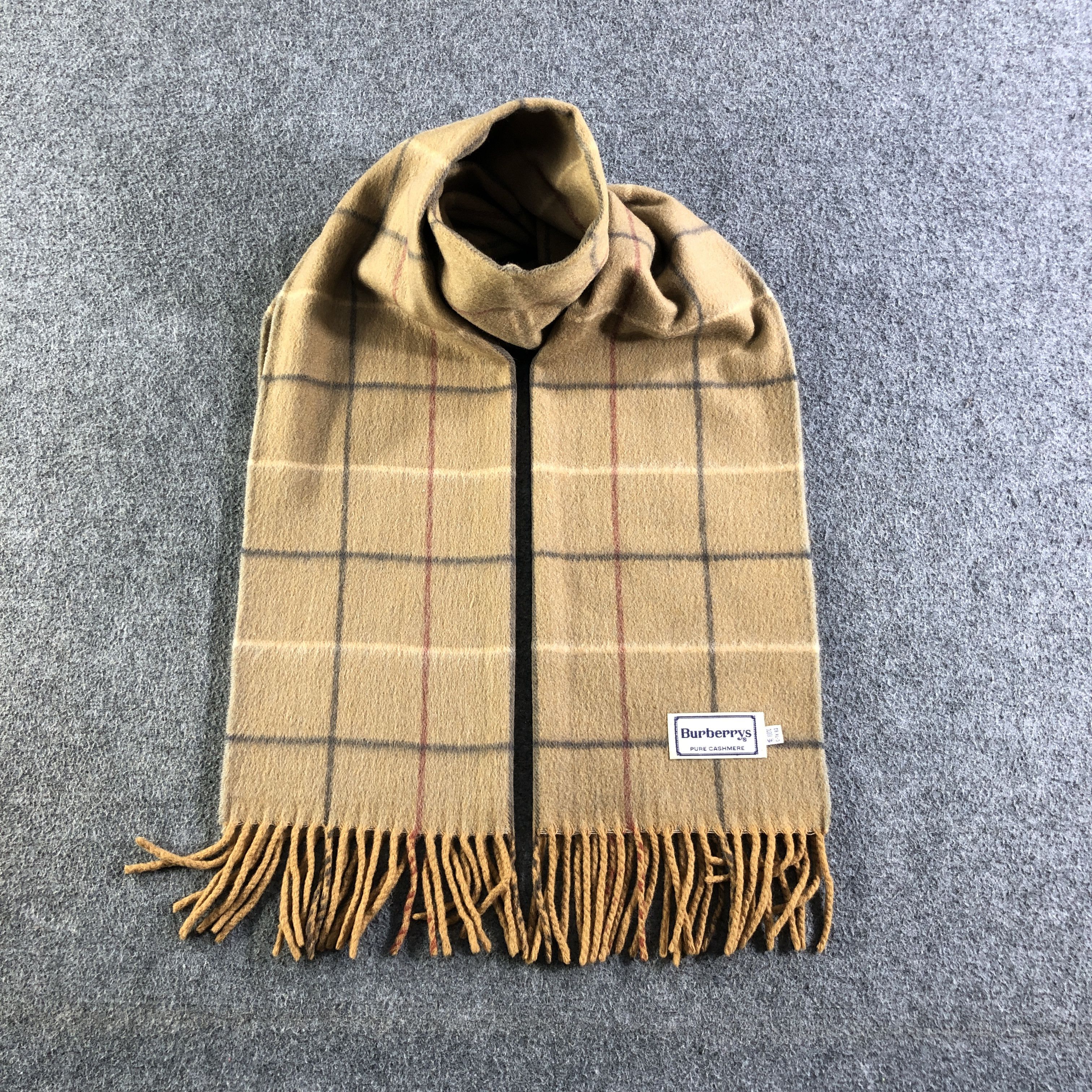 Burberry Vintage Burberrys Cashmere Scarf Muffler V2642 Size ONE SIZE - 1 Thumbnail