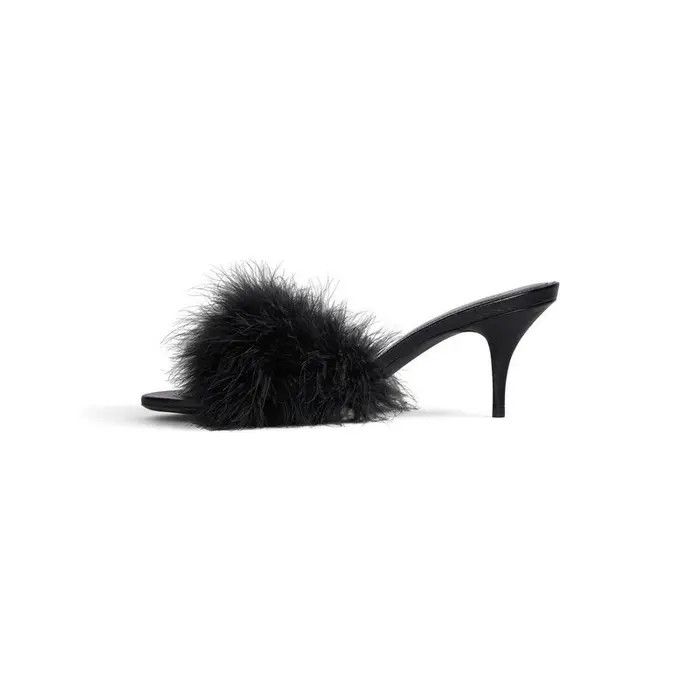 Balenciaga o1bcso1str0126 Boudoir 70mm Sandals in Black Size US 9 / IT 39 - 4 Thumbnail