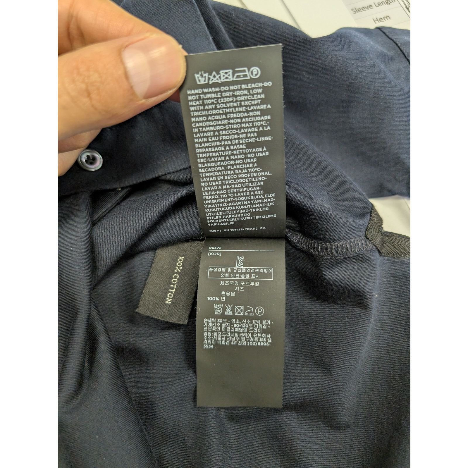 Tom Ford o1rshd1 Button up Shirt in Navy Blue Size US M / EU 48-50 / 2 - 18 Thumbnail