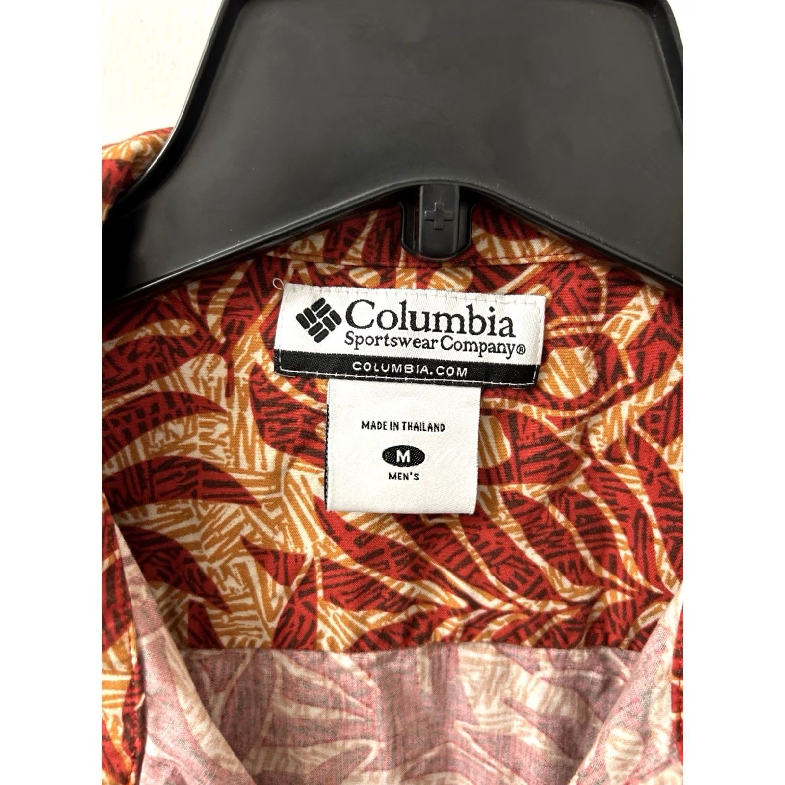 Vintage Columbia Shirt Mens Medium Red Orange Floral Hawaiian Button-Down Short Sleeve Size US M / EU 48-50 / 2 - 7 Thumbnail