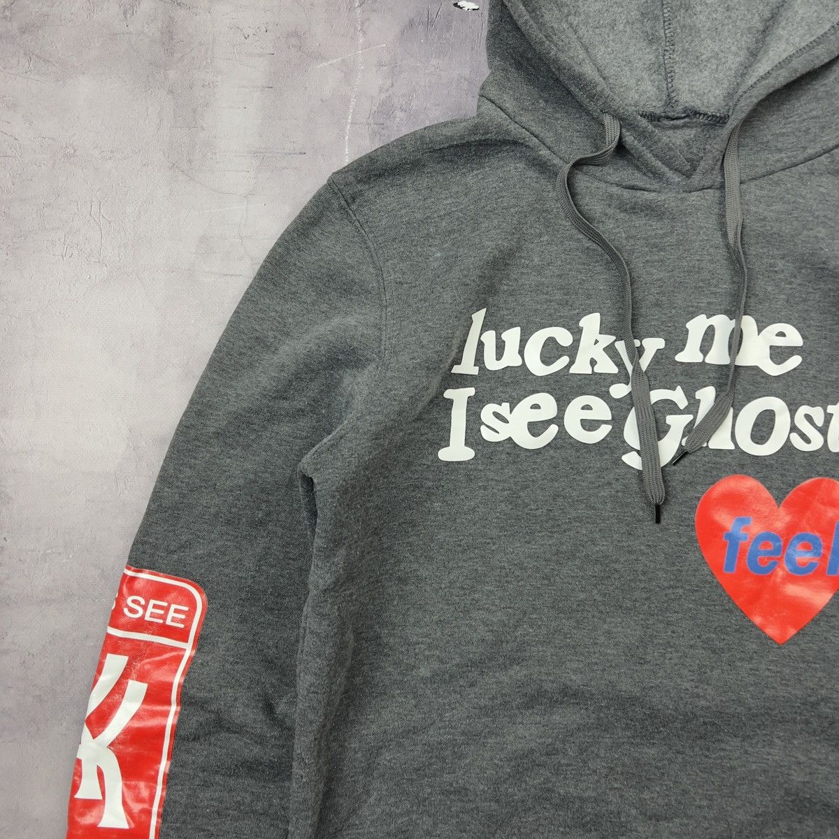 Rap Tees Rare ! Kanye West Lucky Me I See Ghosts Hoodie Big Logo Size US M / EU 48-50 / 2 - 4 Thumbnail