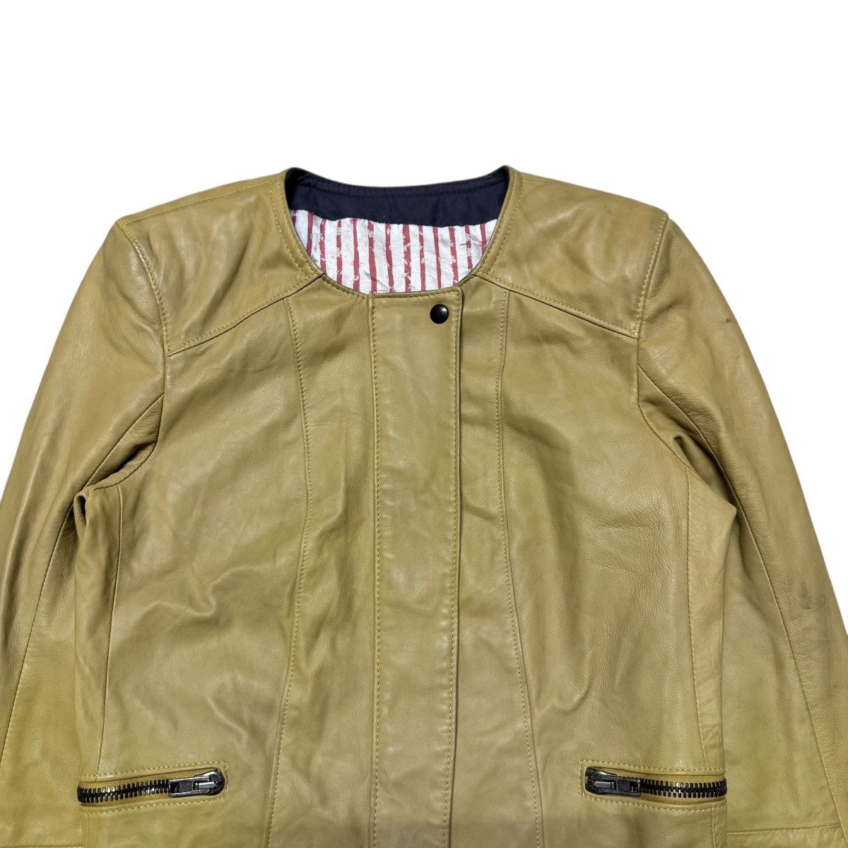 Leather S.W.O.R.D Gold Leather Jacket Size L / US 10 / IT 46 - 3 Thumbnail