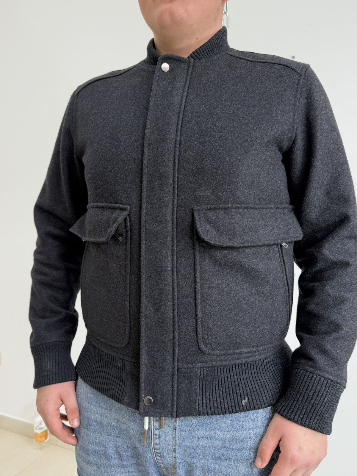 Lacoste Vintage Lacoste Cargo Multi-Zip Wool Jacket Luxury Size US XL / EU 56 / 4 - 3 Thumbnail