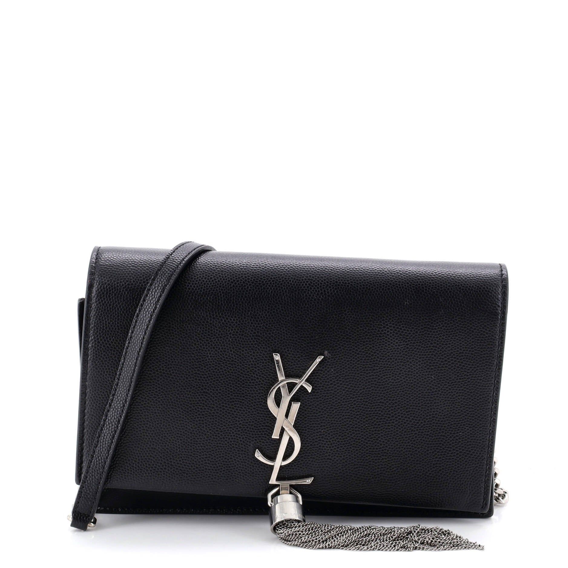 Saint Laurent Paris Classic Monogram Tassel Crossbody Bag Size ONE SIZE - 1 Thumbnail