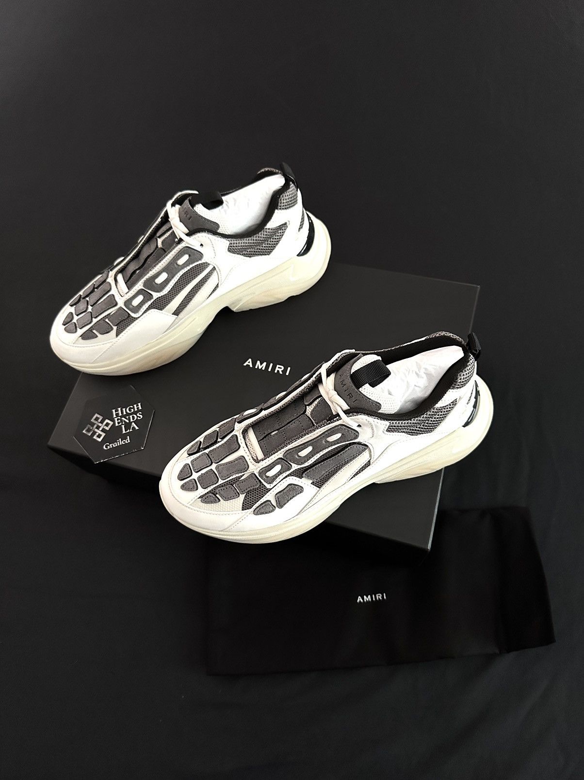 Amiri Amiri Tan Grey Bone Runner Size US 11 / EU 44 - 1 Thumbnail