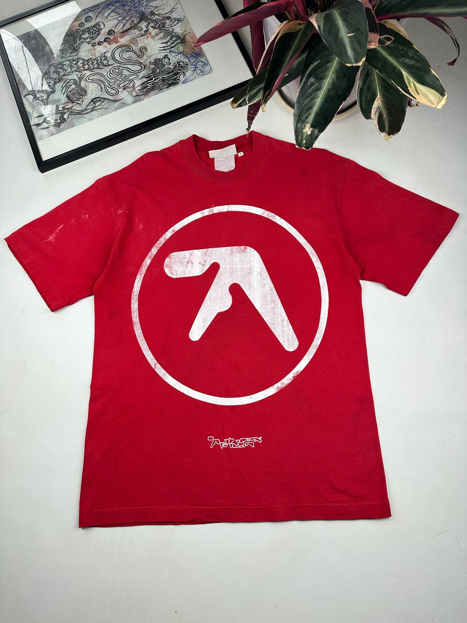 Band Tees × Vintage × Virgil Abloh Aphex Twin Coachella Orange T
