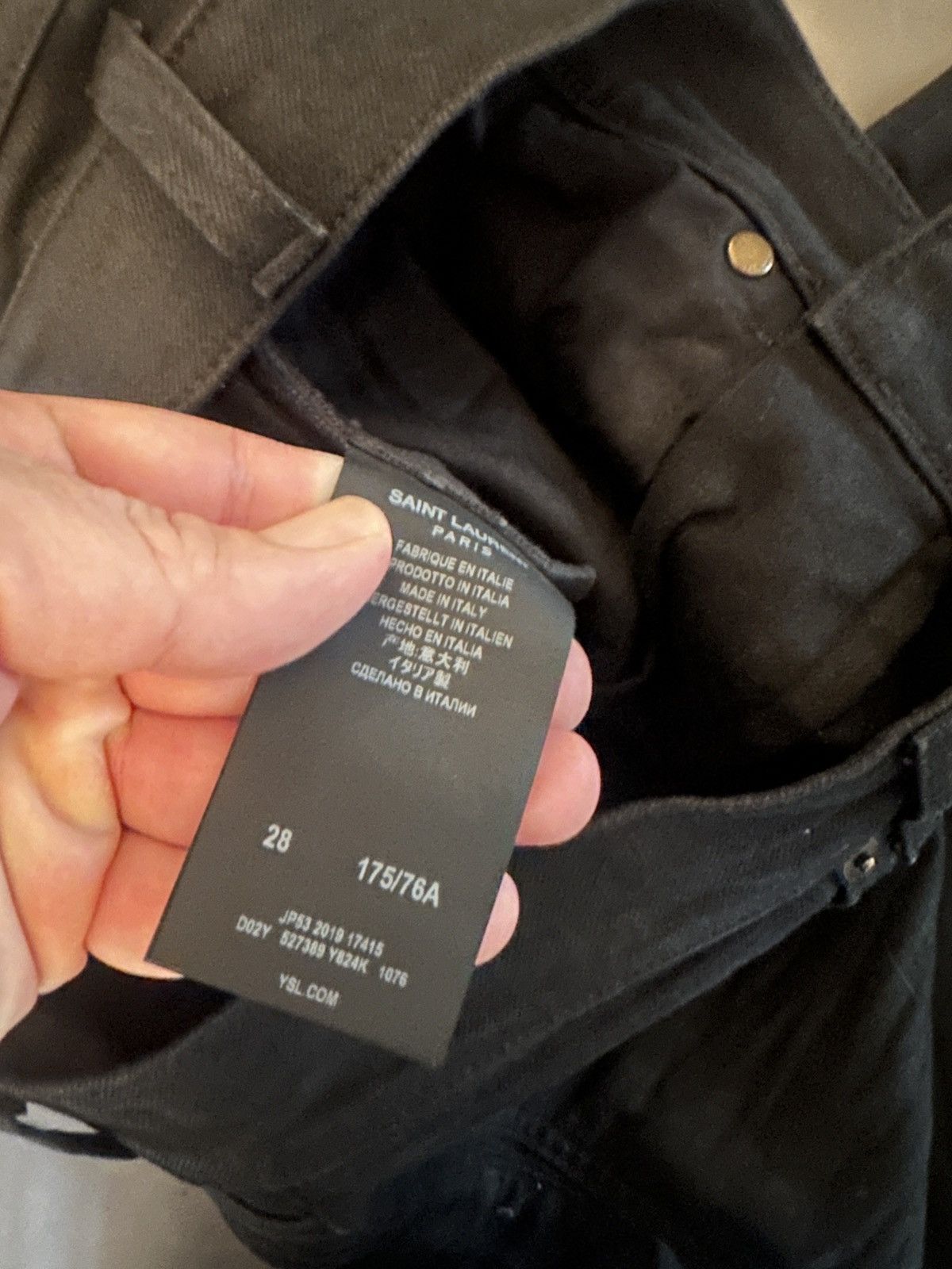 Saint Laurent Paris Saint Laurent Coated Black Denim Size US 28 / EU 44 - 3 Thumbnail