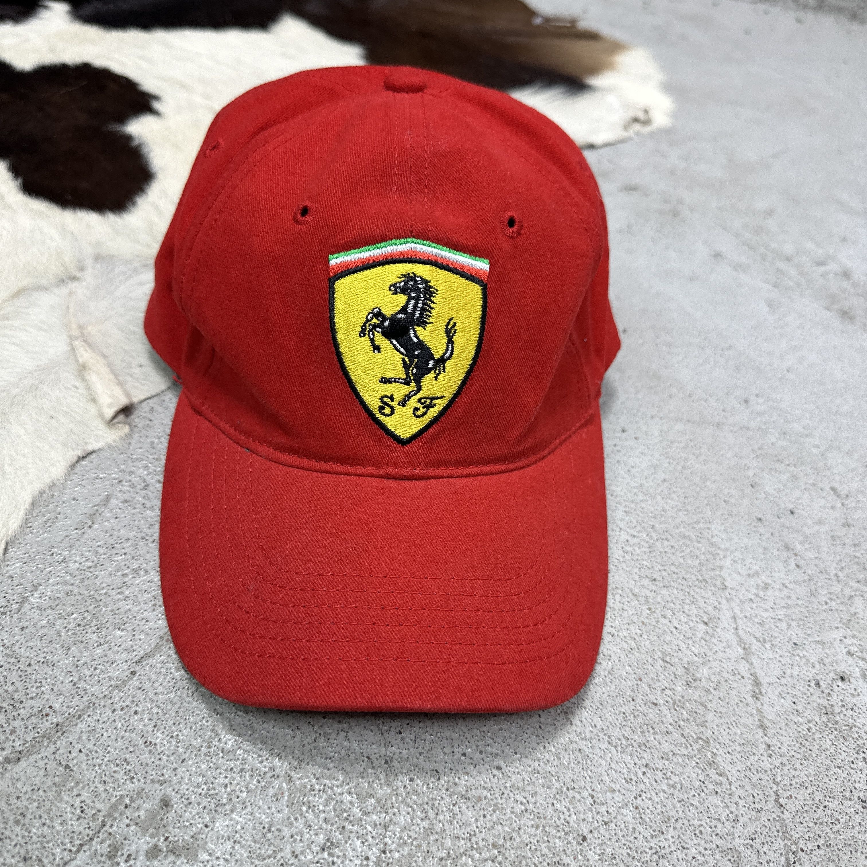 Ferrari Vintage Sporty Moto Streetwear Ferrari Hat Y2K Size ONE SIZE - 2 Thumbnail