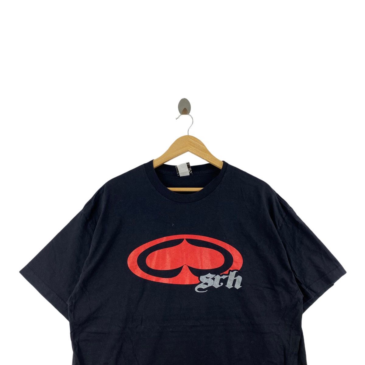 Vintage Vintage 90s SRH USA Skateboard Logo Print Oversize Black Size US XL / EU 56 / 4 - 2 Thumbnail
