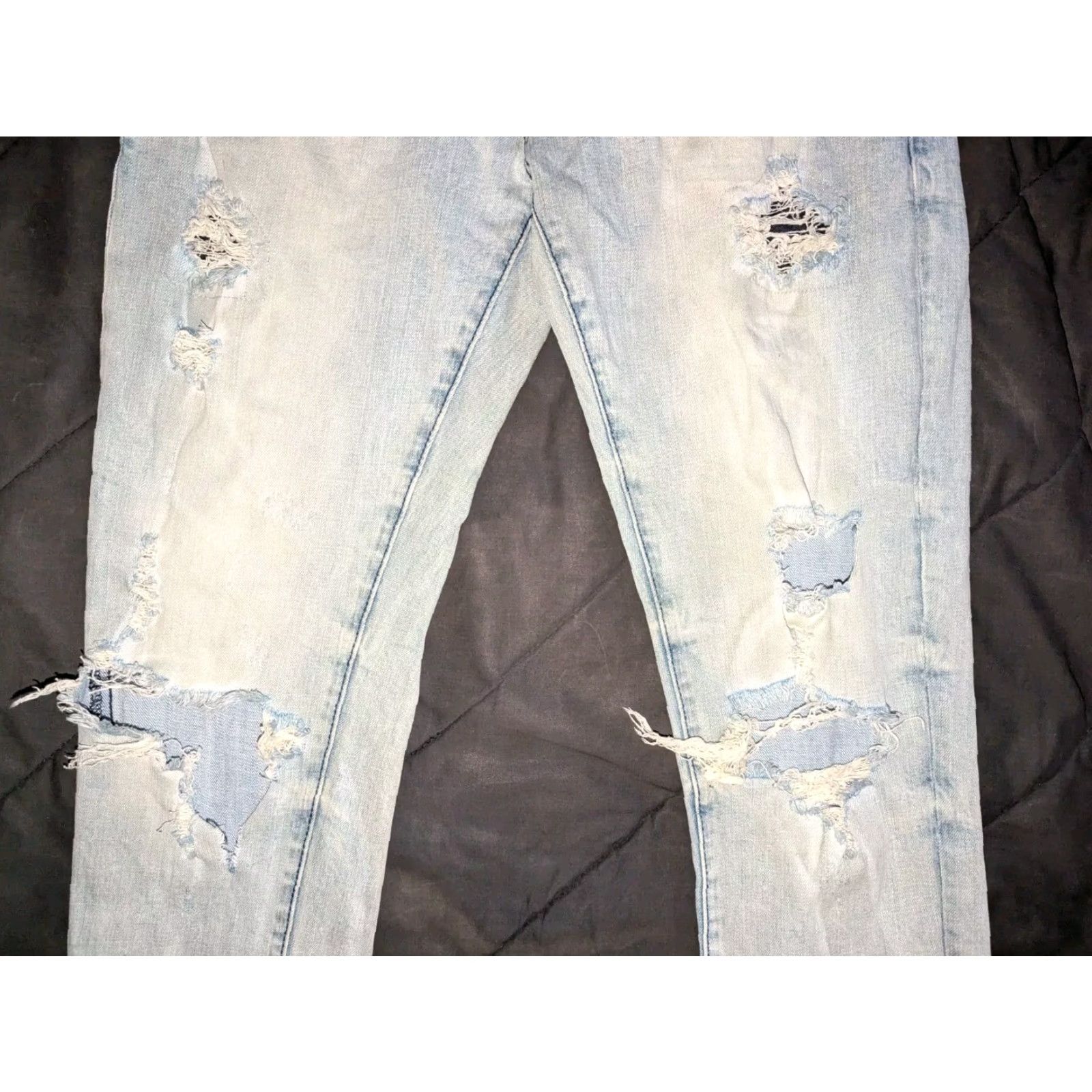 Vintage GFTD Los Angeles Jeans - Denim Jeans - 34 Waist 32 Inseam - Distressed Skinny Blue Mens Size US 34 / EU 50 - 3 Thumbnail