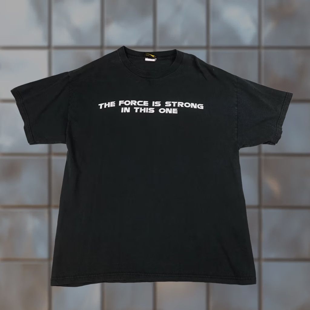 Star Wars VINTAGE Star Wars Shirt Mens Large Black Force Is Strong Graphic Tee Movie Size US L / EU 52-54 / 3 - 1 Thumbnail