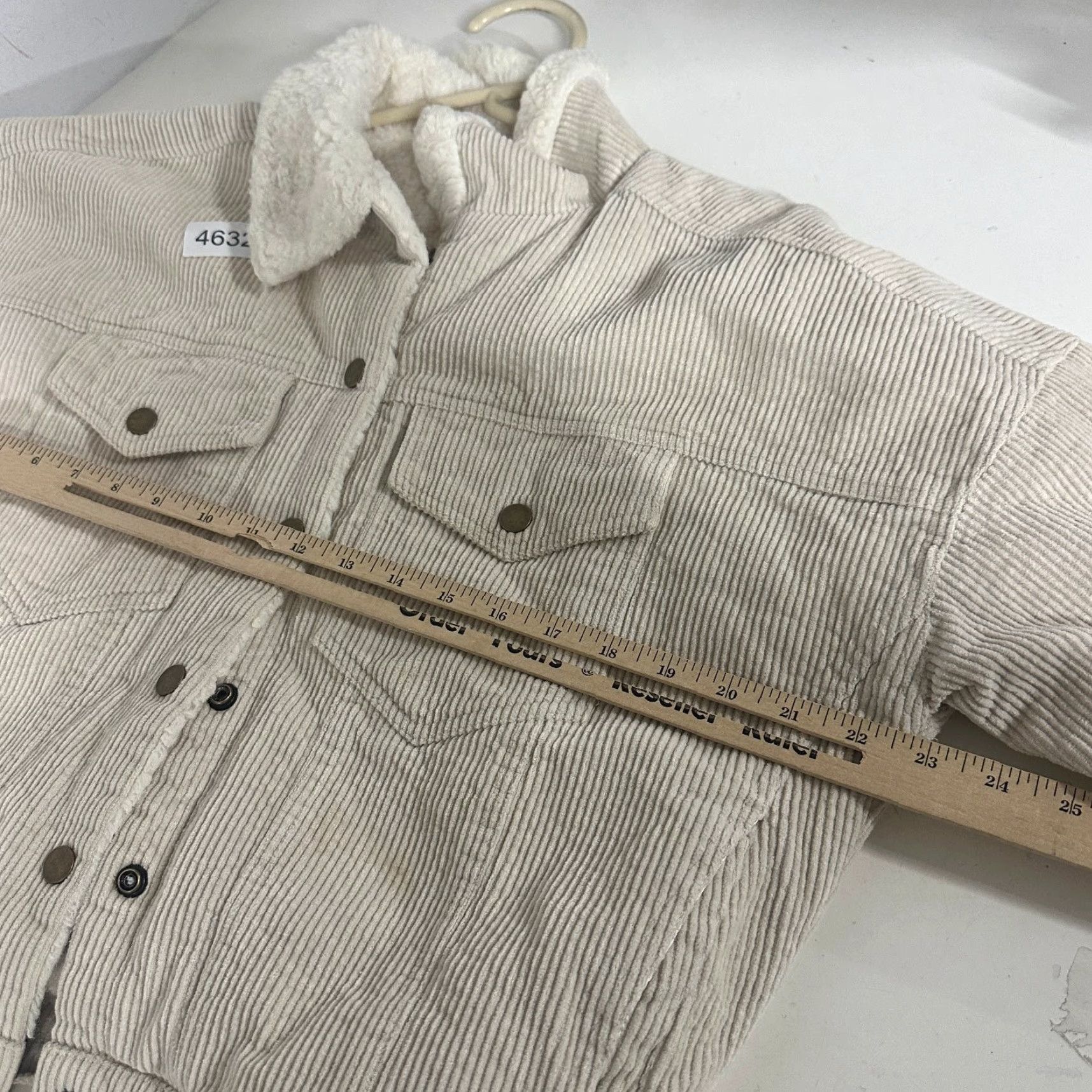 Vintage Sade & Sage Corduroy Jacket Womens Medium Beige Sherpa Faux Fur Liner Soft COzy Casual Jacket Adults Mens Womens Boys Girls Size M / US 6-8 / IT 42-44 - 7 Thumbnail