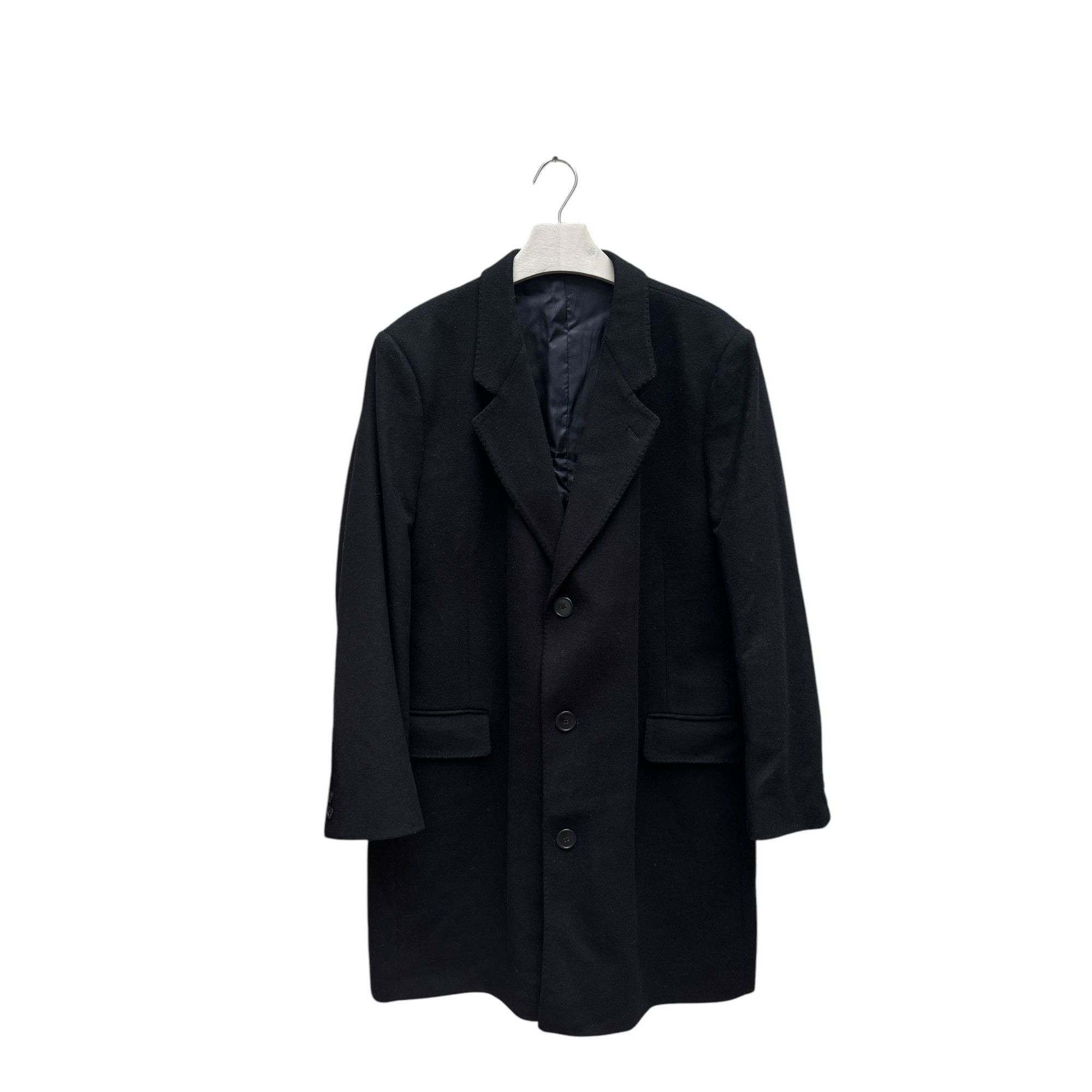 Yves Saint Laurent Dark Navy Cashmere Wool Coat Size US L / EU 52-54 / 3 - 1 Thumbnail