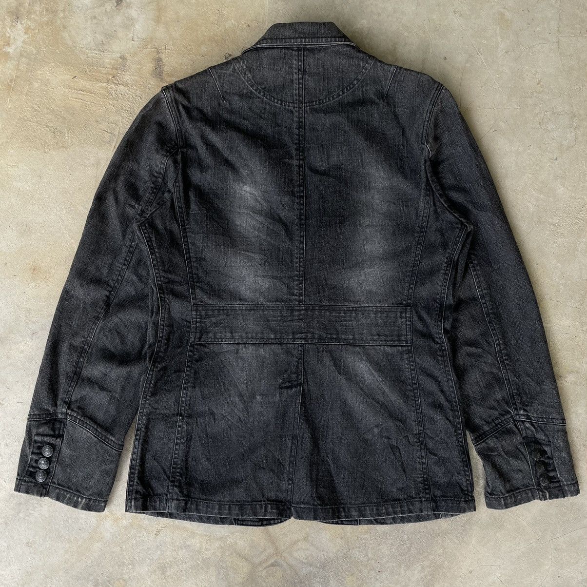 14th Addiction 🇯🇵VINTAGE IN THE ATTIC GOTHIC PUNK BLAZER DENIM COLLAR JACKET Size US S / EU 44-46 / 1 - 17 Thumbnail
