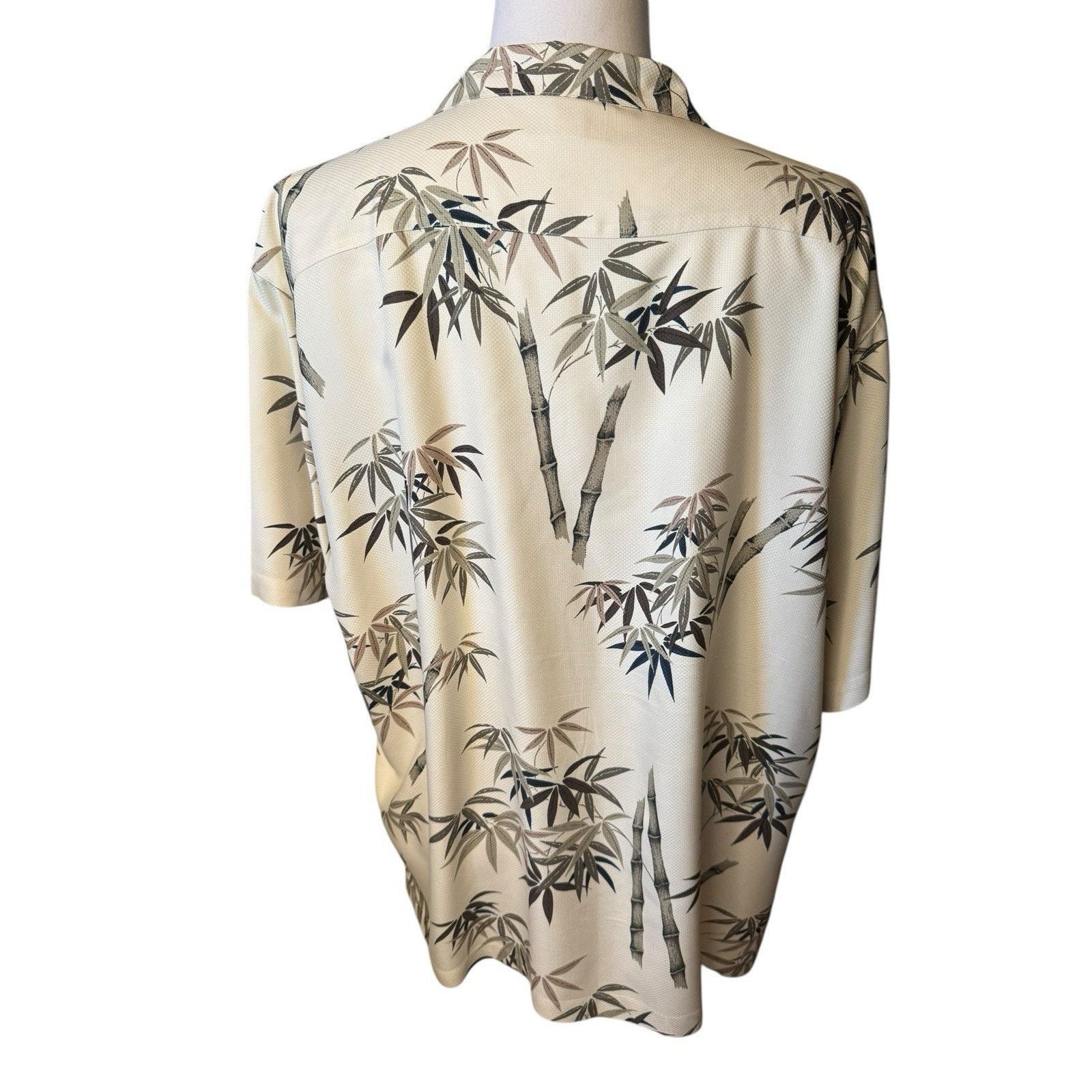 Hilo Hattie Hilo Hattie Hawaiian Aloha Shirt 2X Silk Yellow Bamboo Size US XXL / EU 58 / 5 - 4 Thumbnail