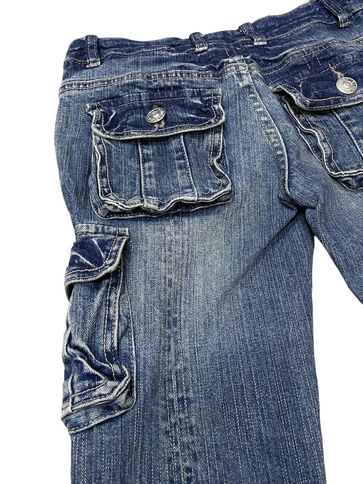 Hysteric Glamour AFT Japan Asymmetrical Cargo Flared Jeans Size 27" / US 4 / IT 40 - 16 Thumbnail