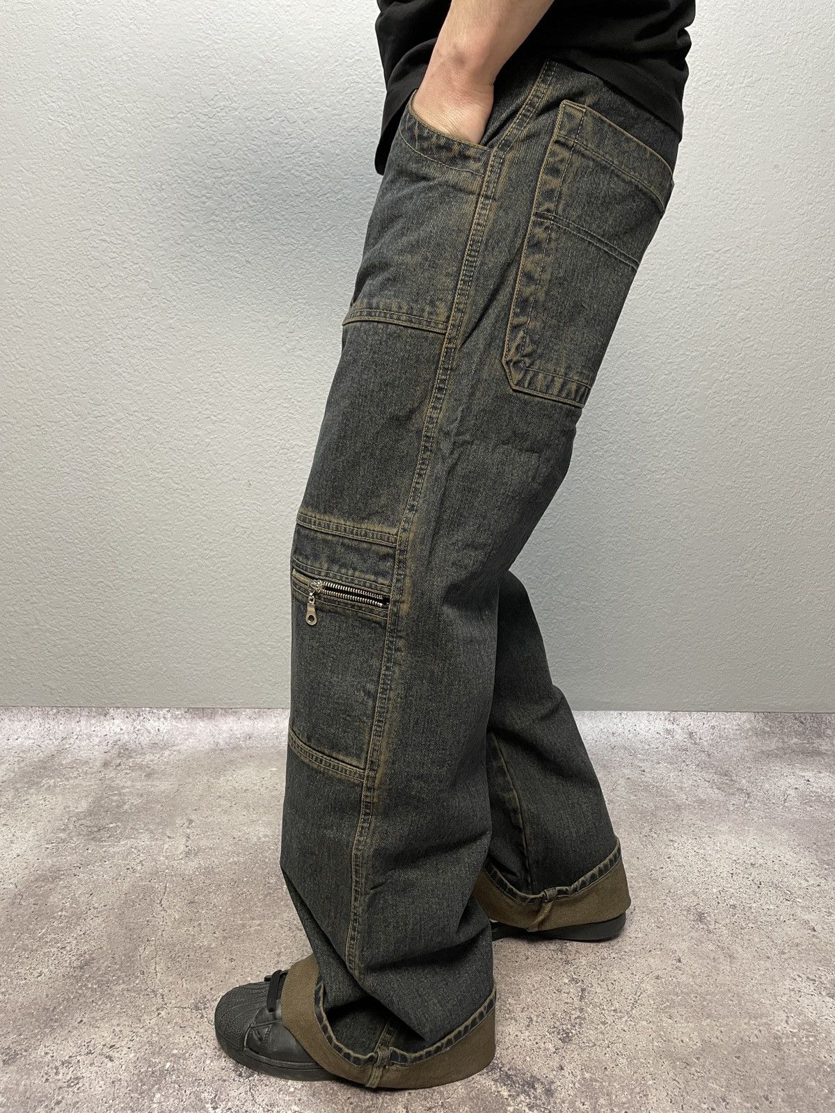 Vintage Vintage Bandage Balenciaga Style 00s Cargo Jeans Pants Size US 31 - 4 Thumbnail