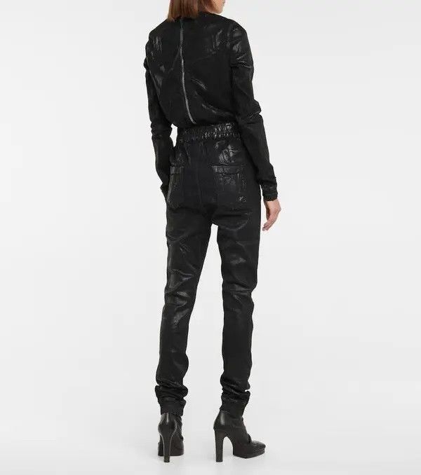 Rick Owens Drkshdw Eclipse Black Coated Denim Cargo Bodysuit /Bodybag M Size 28" / US 6 / IT 42 - 5 Thumbnail