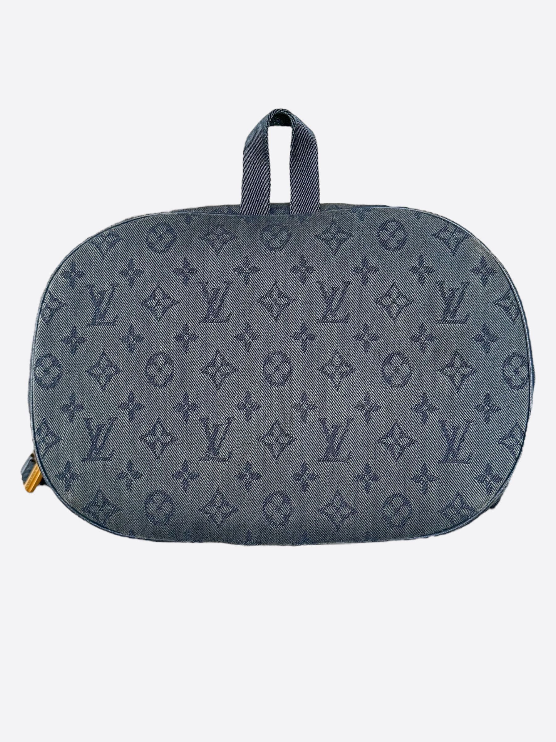 Louis Vuitton Louis Vuitton Blue Denim Monogram Chalk Backpack Size ONE SIZE - 5 Thumbnail