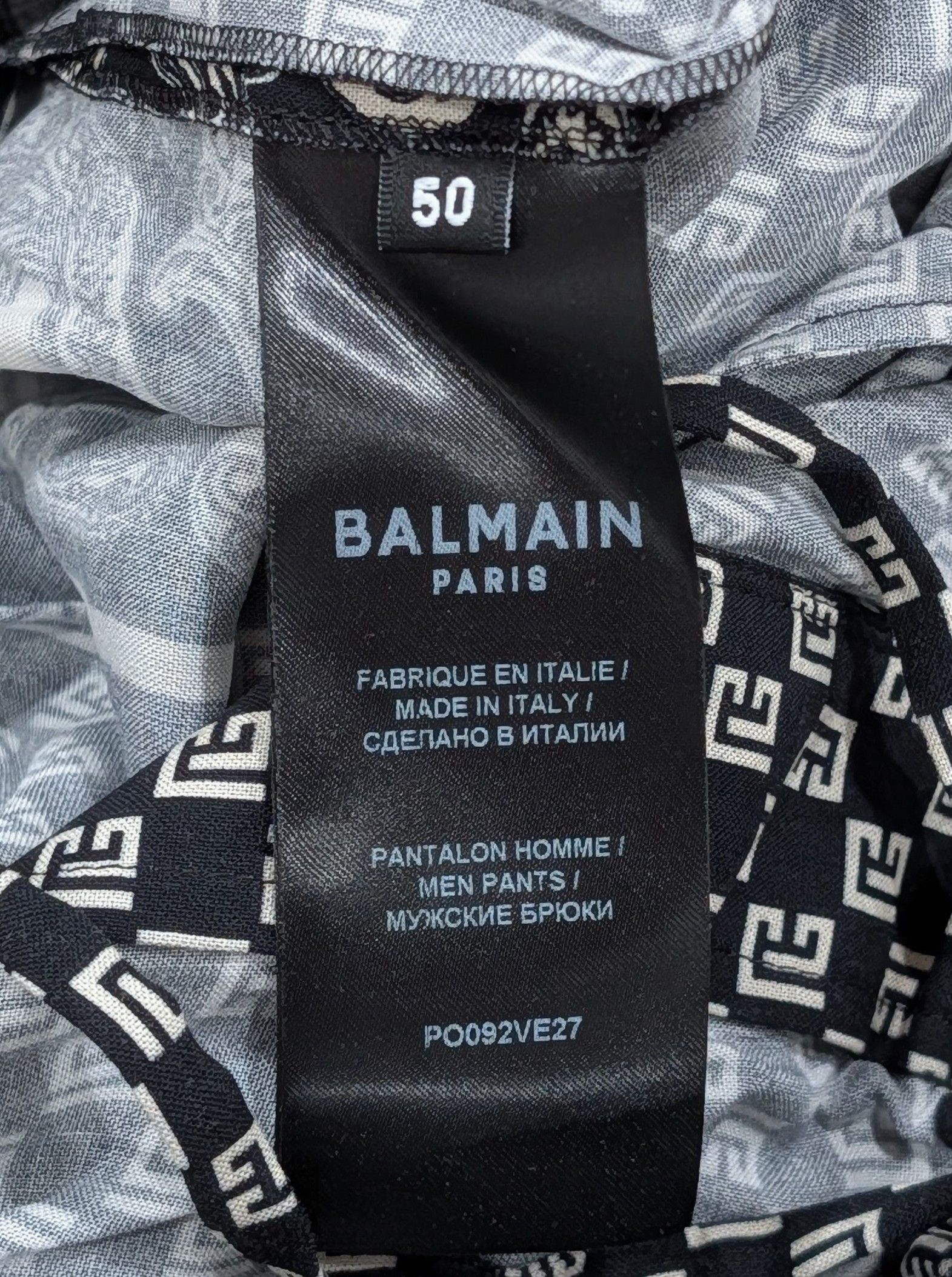 Balmain BALMAIN Mini Monogram Paisley Jogger Pants Black 50 US 34 Size US 34 / EU 50 - 5 Thumbnail