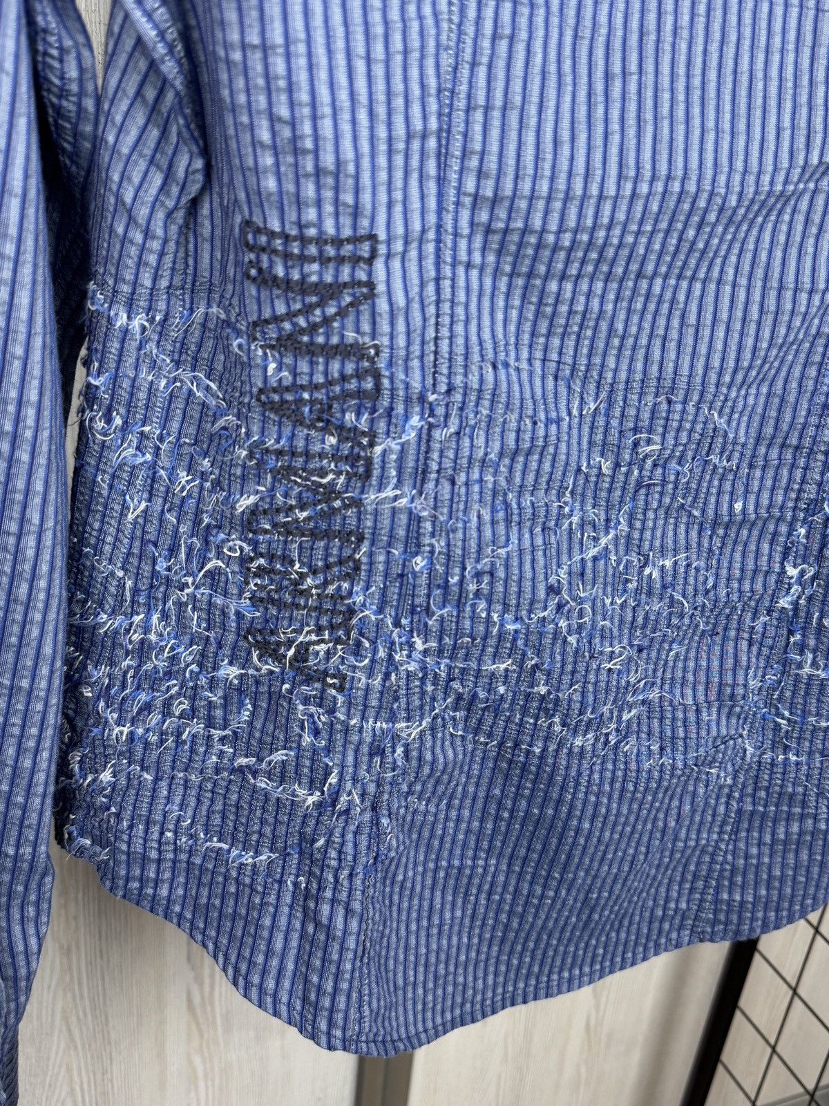 Emporio Armani Emporio Armani vintage archive embroidery logo striped shirt Size US M / EU 48-50 / 2 - 10 Thumbnail