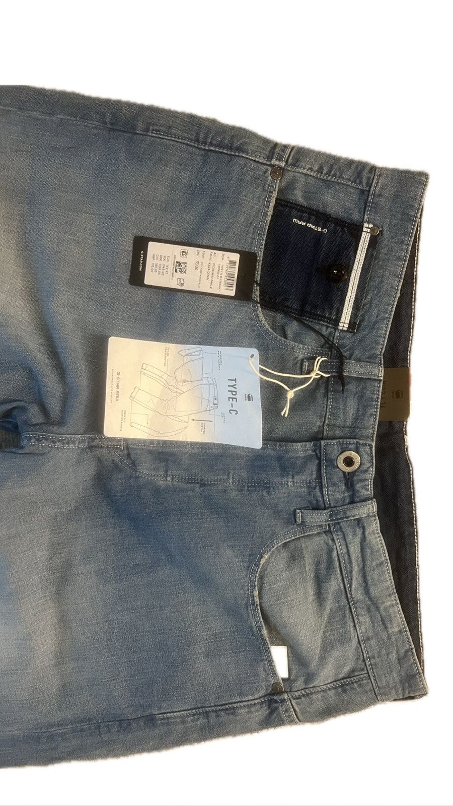Evisu × G-Star × True Religion NEW G-star raw jeans 3301 vintage like true legion Size US 34 / EU 50 - 4 Thumbnail