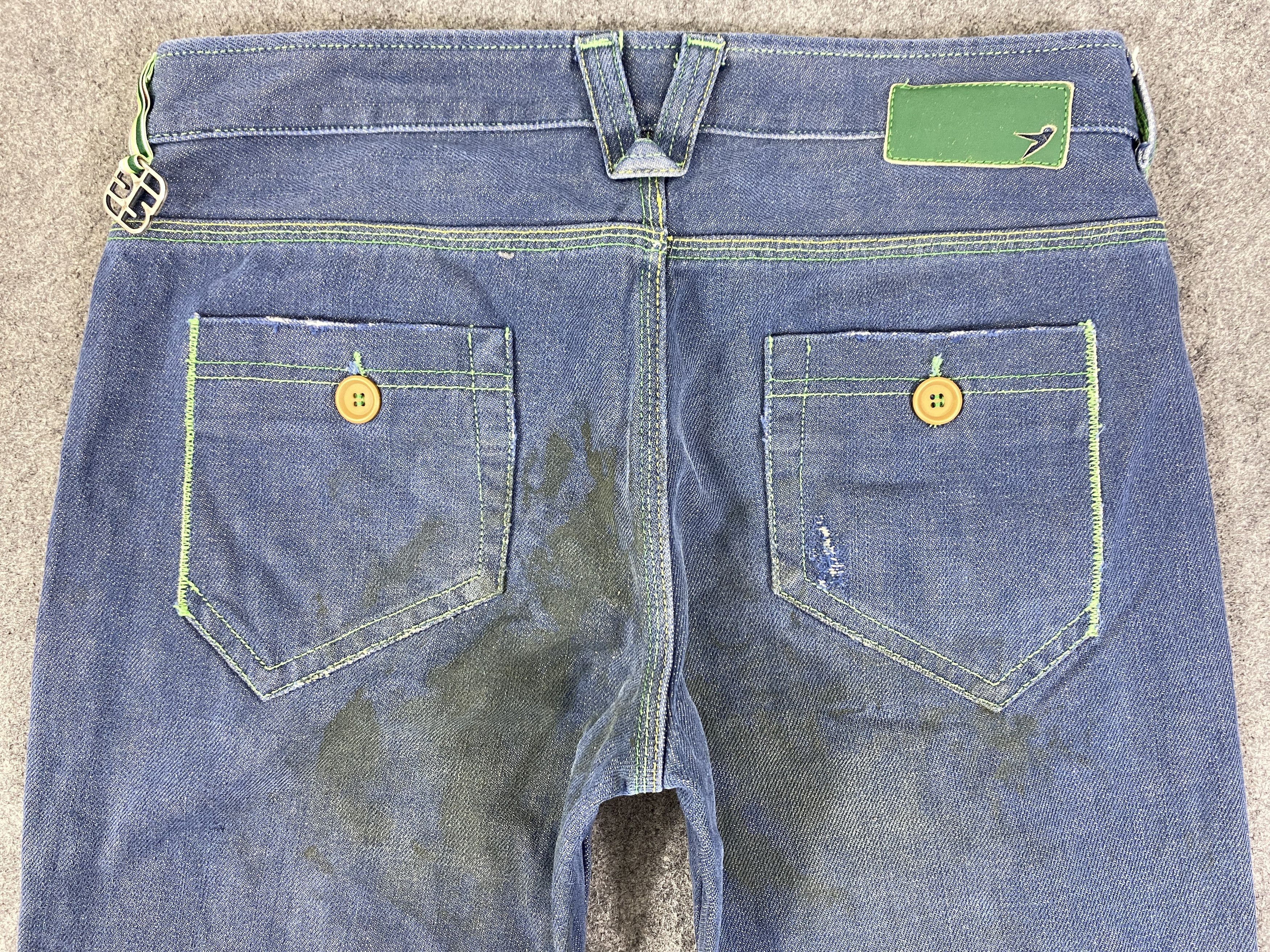 Japanese Brand Dirty Blue 55 DSL Flare Jeans 29x31.5 Denim - JN3257 Size US 29 - 4 Thumbnail